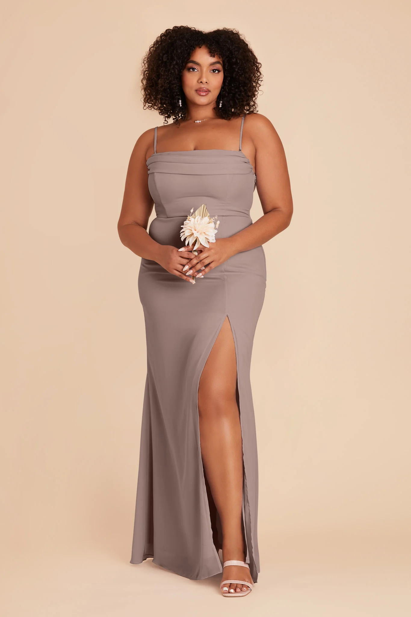 Mira Chiffon Dress - Toffee - Image 15