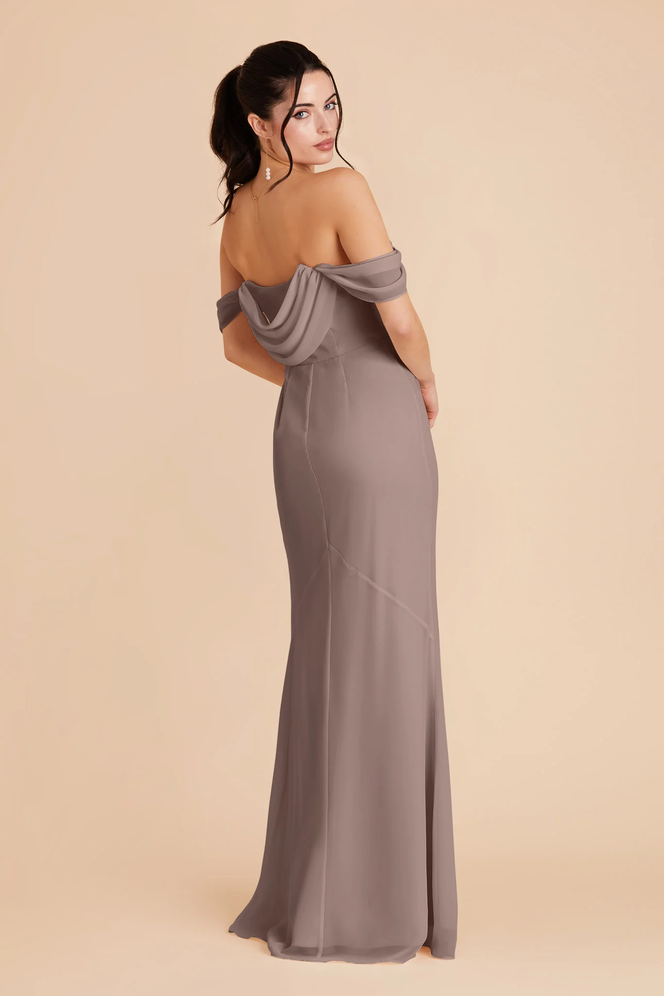 Mira Chiffon Dress - Toffee - Image 9