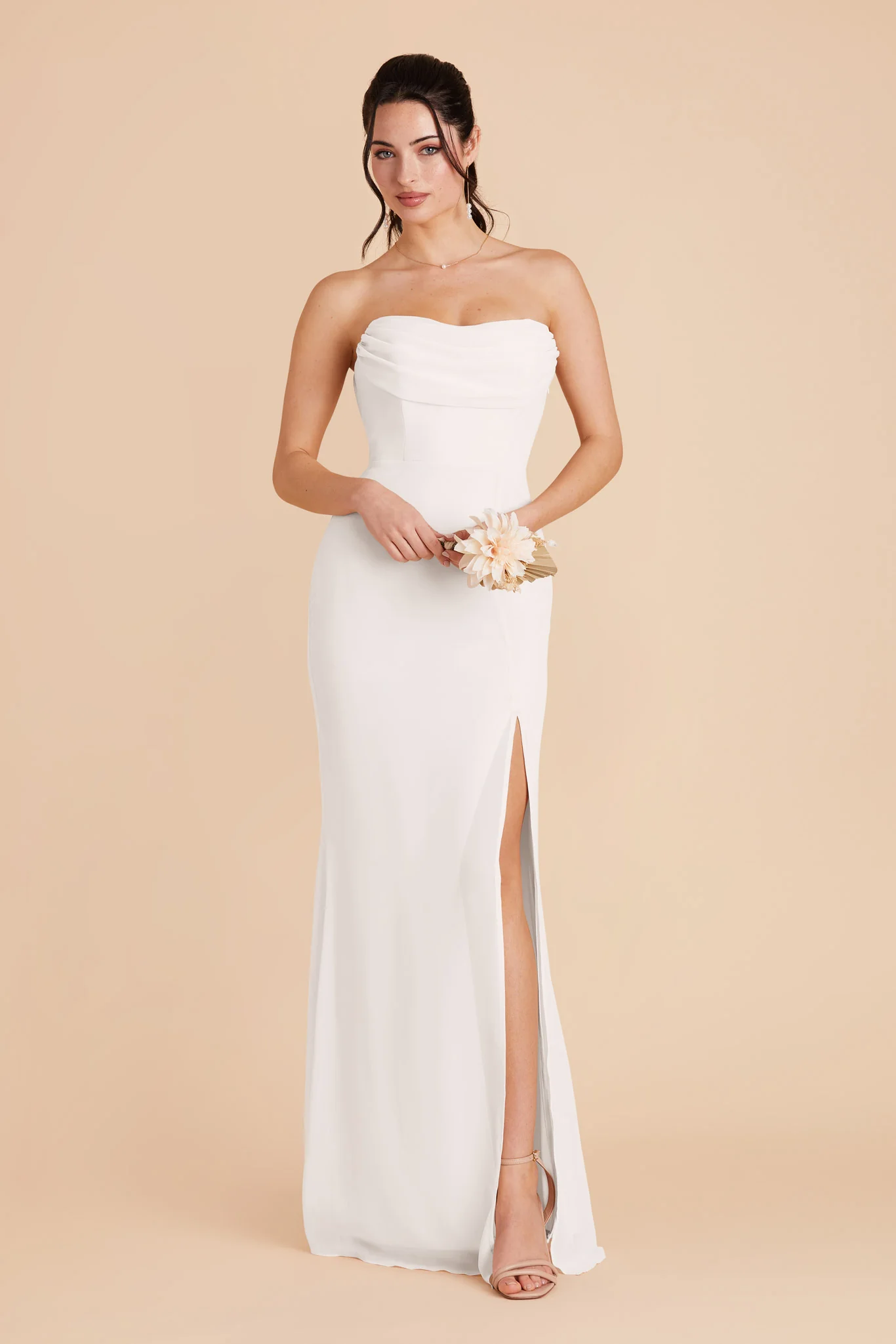 Mira Chiffon Dress - White - Image 4