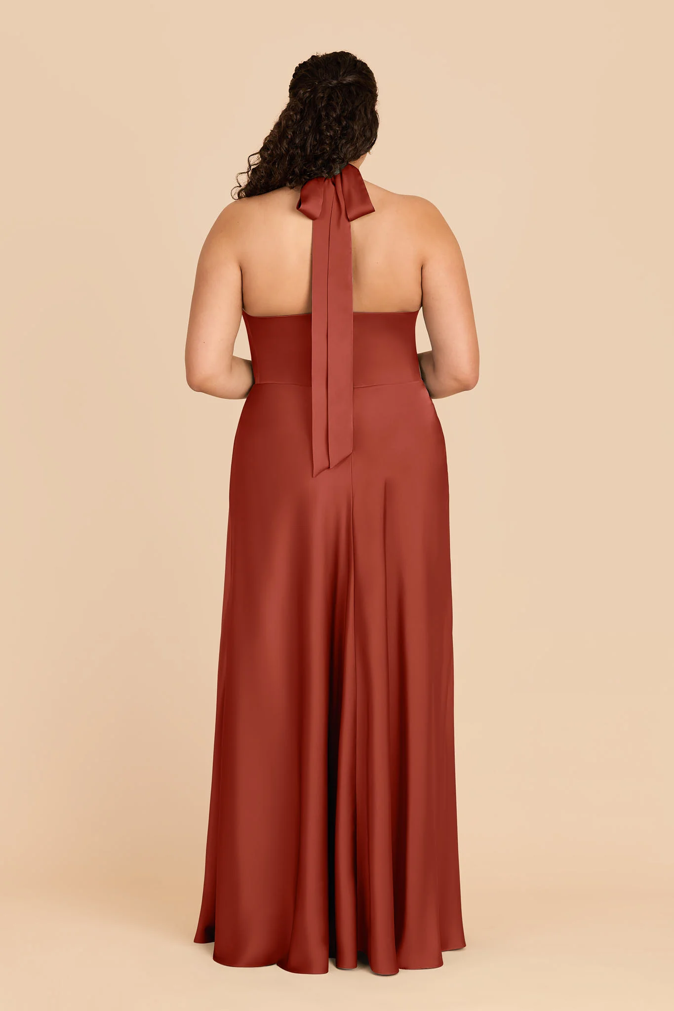 Monica Matte Satin Dress - Auburn - Image 8