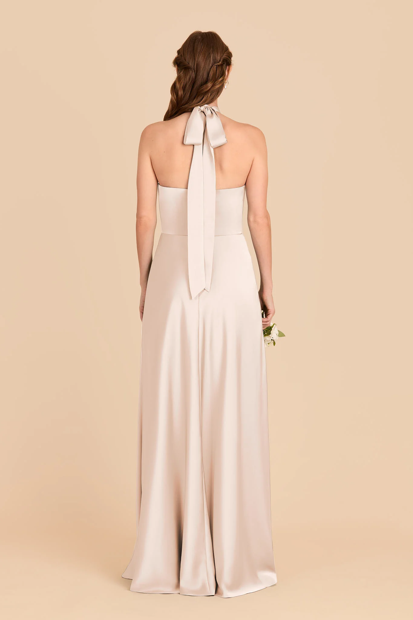Monica Matte Satin Dress - Champagne - Image 5
