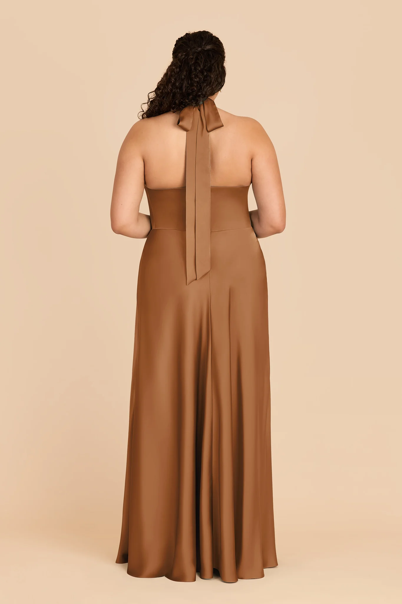 Monica Matte Satin Dress - Copper - Image 8