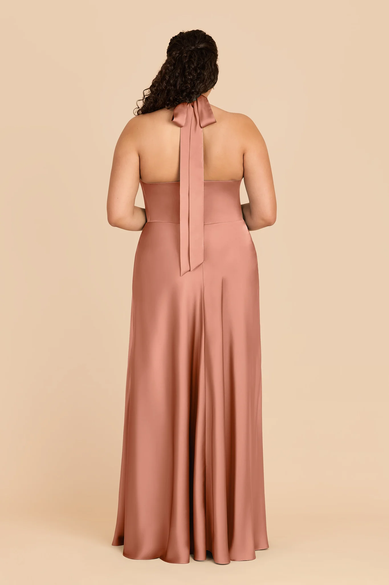 Monica Matte Satin Dress - Desert Rose - Image 8