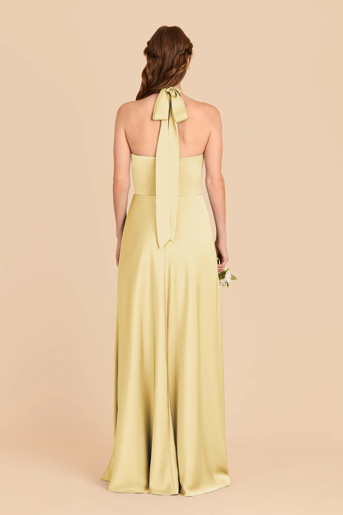 Monica Matte Satin Dress - Lemon Sorbet - Image 5