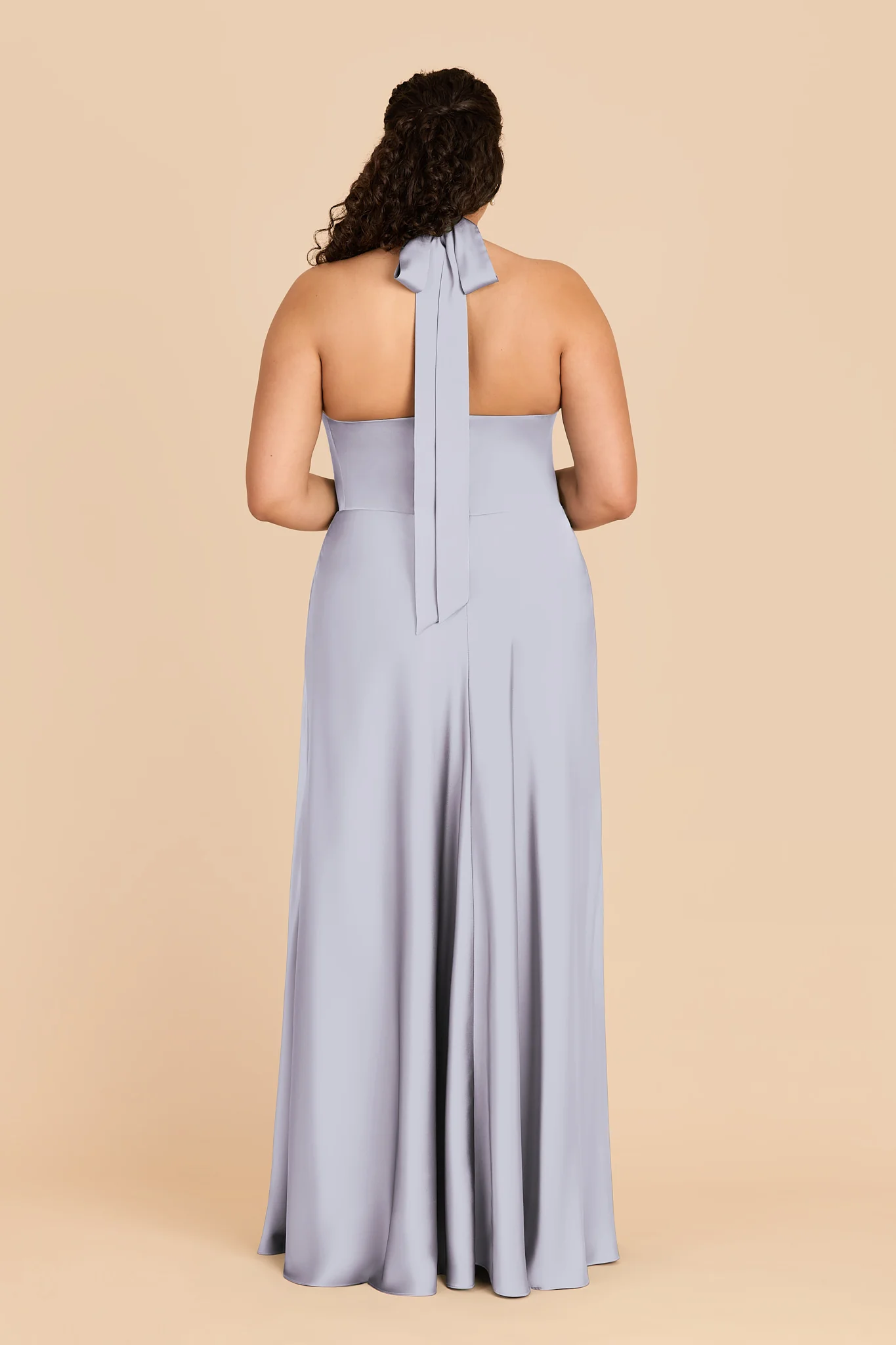 Monica Matte Satin Dress - Periwinkle Blue - Image 8