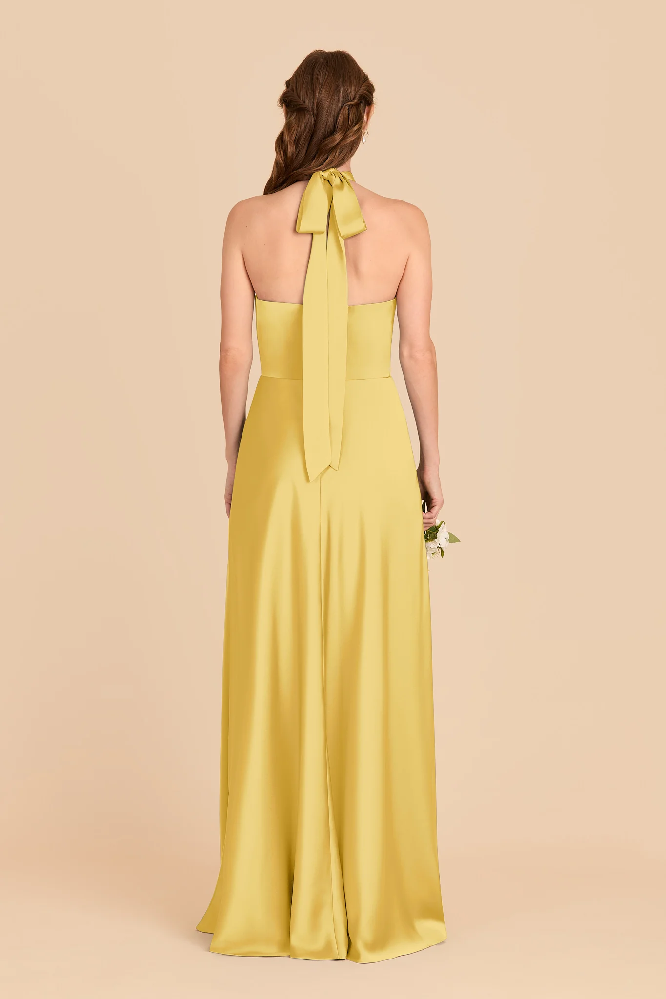 Monica Matte Satin Dress - Sunflower Yellow - Image 5