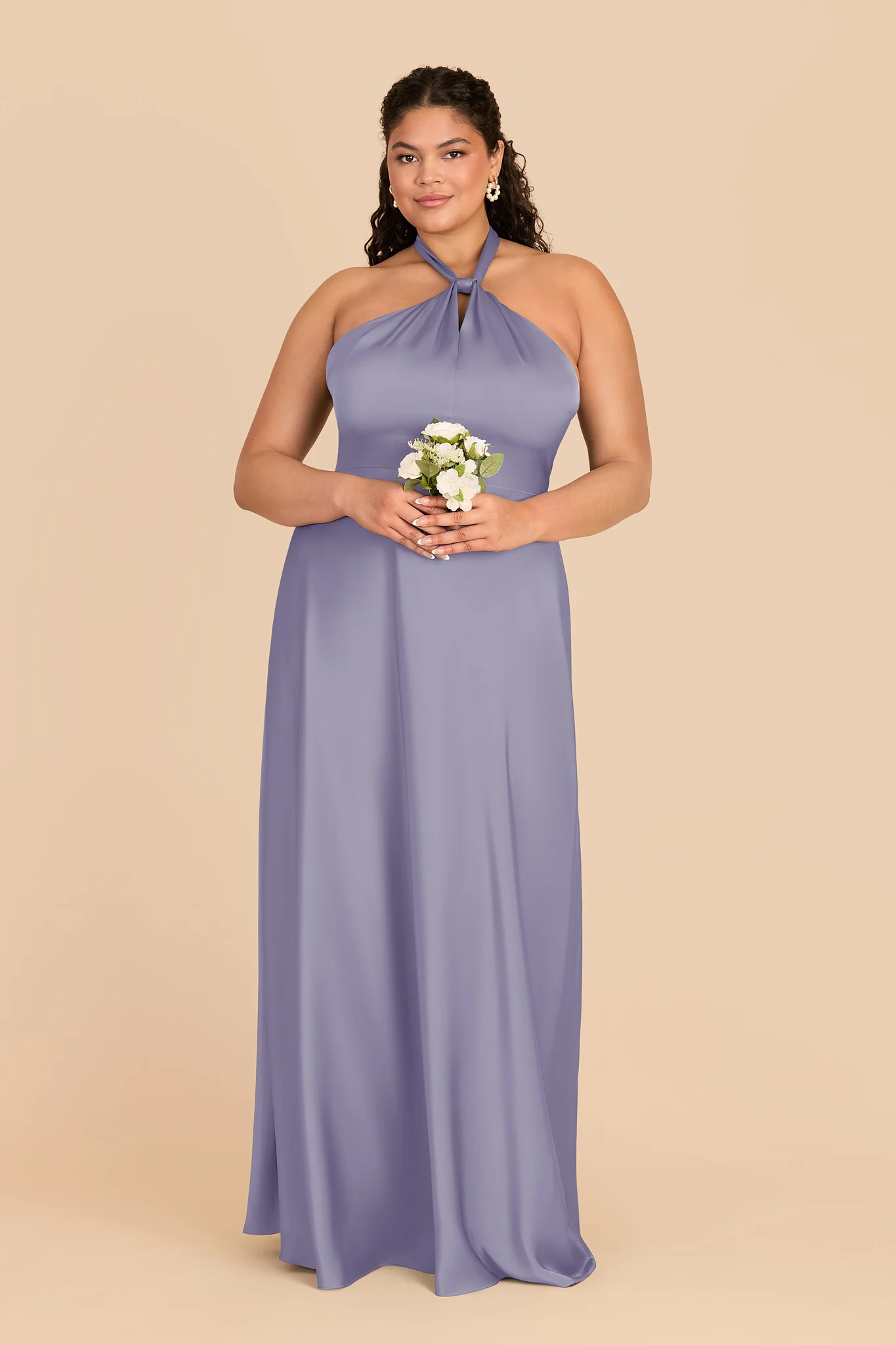Monica Matte Satin Dress - Wisteria - Image 6