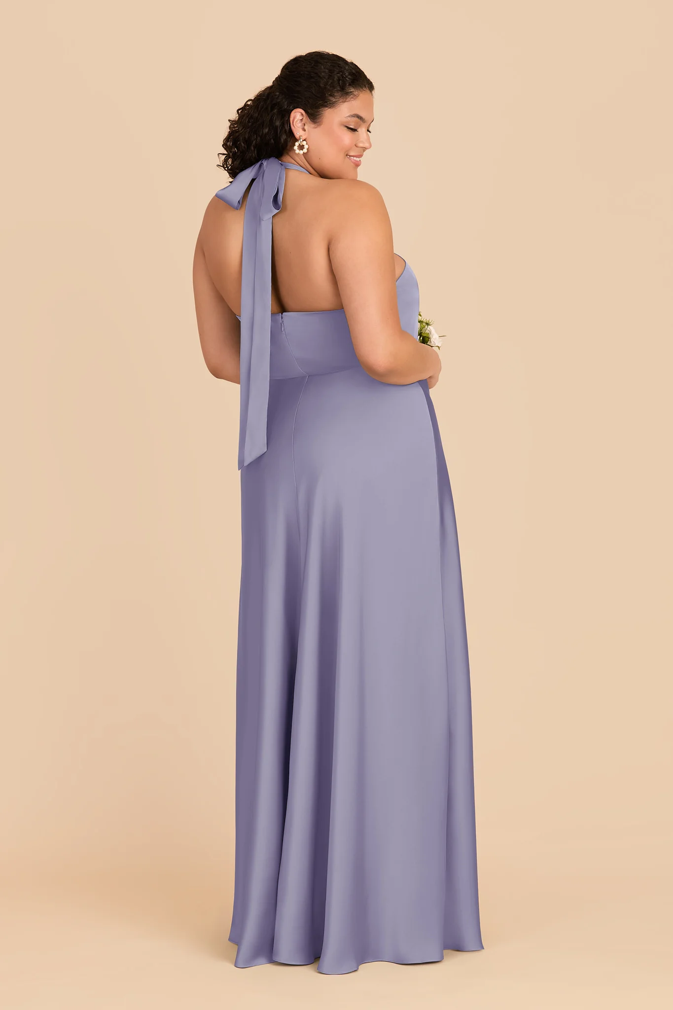 Monica Matte Satin Dress - Wisteria - Image 7
