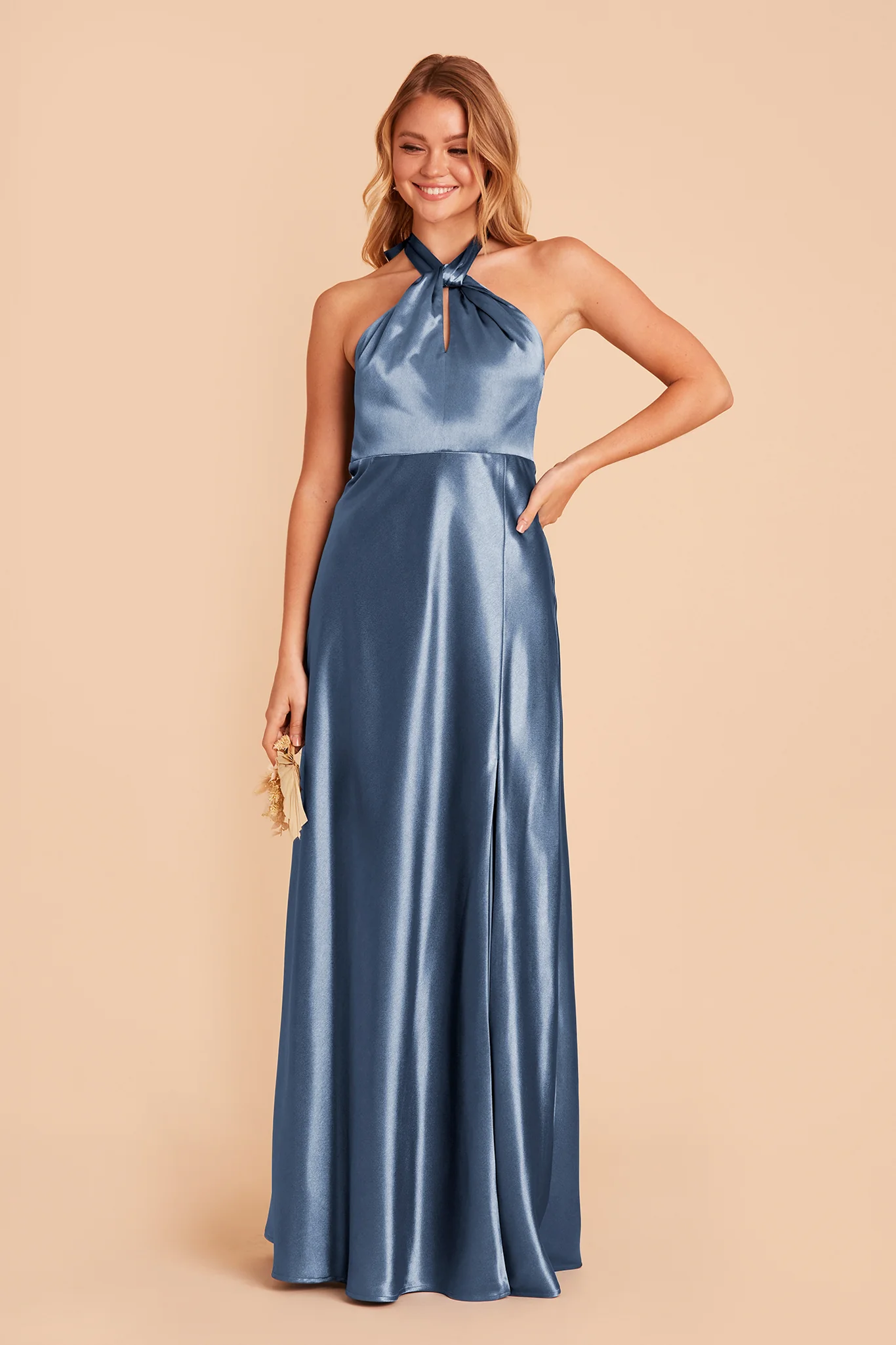 Monica Shiny Satin Dress - Twilight - Image 6