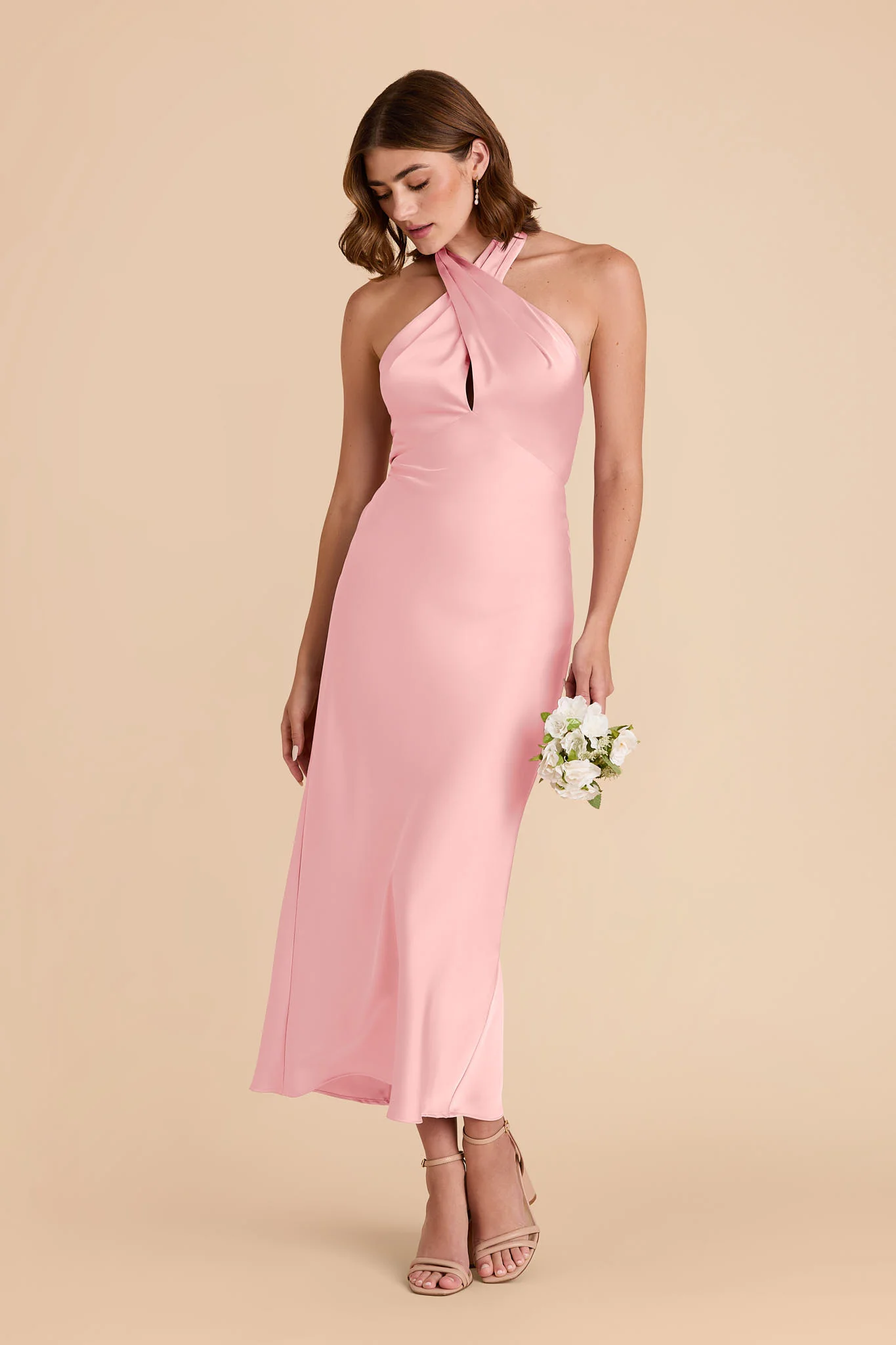 Monique Matte Satin Dress - Bubblegum Pink - Image 5