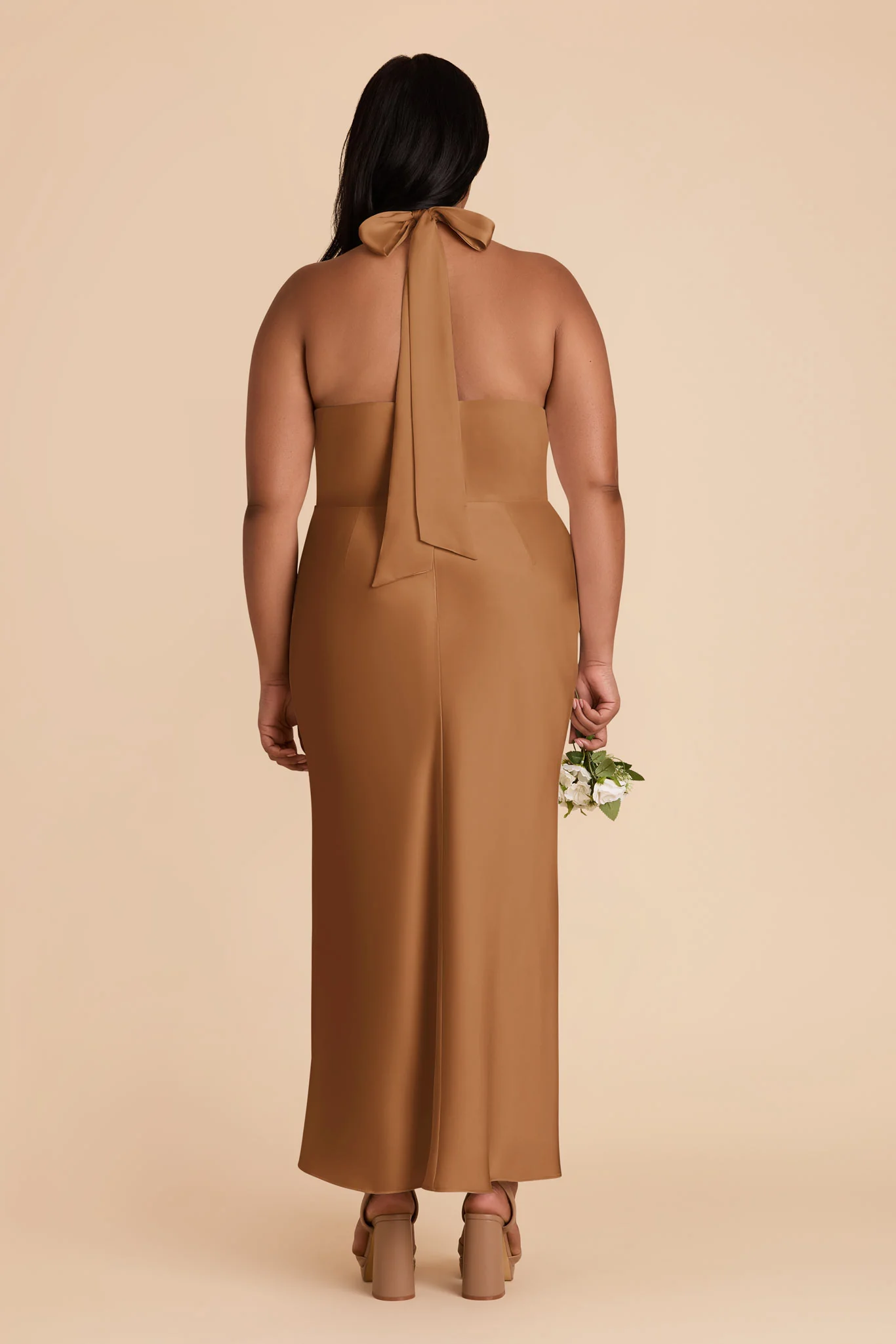 Monique Matte Satin Dress - Copper - Image 10