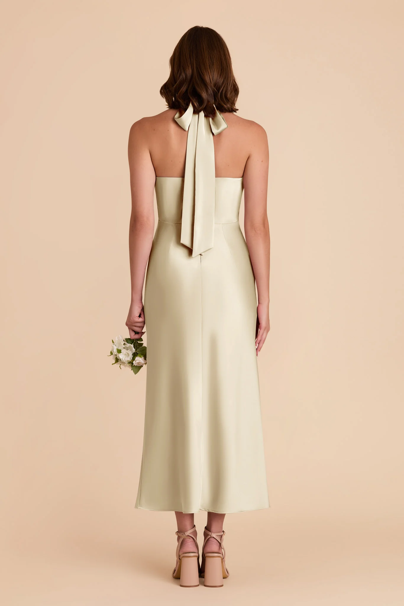 Monique Matte Satin Dress - Prosecco - Image 6