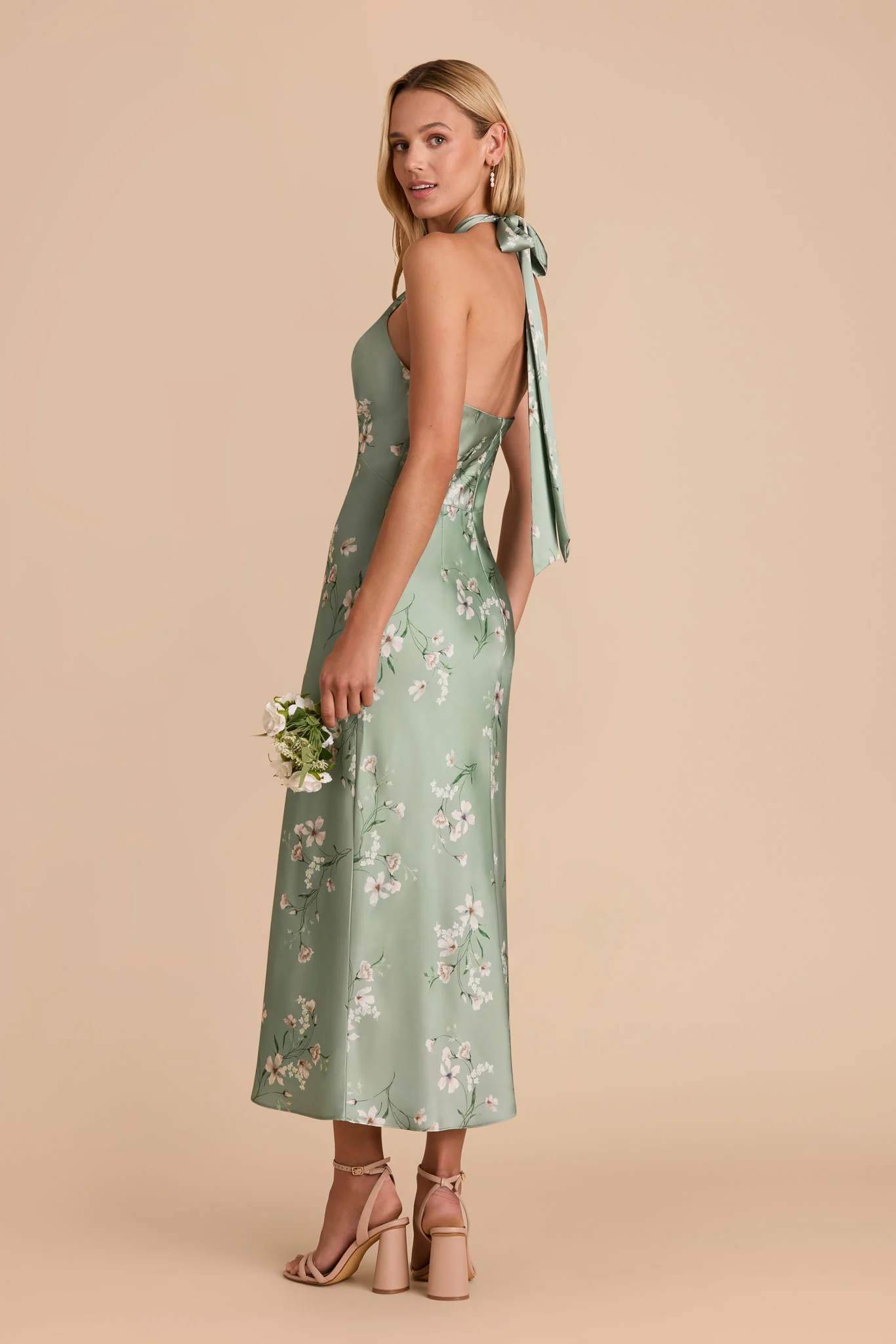 Monique Matte Satin Dress - Sage Le Fleur - Image 3