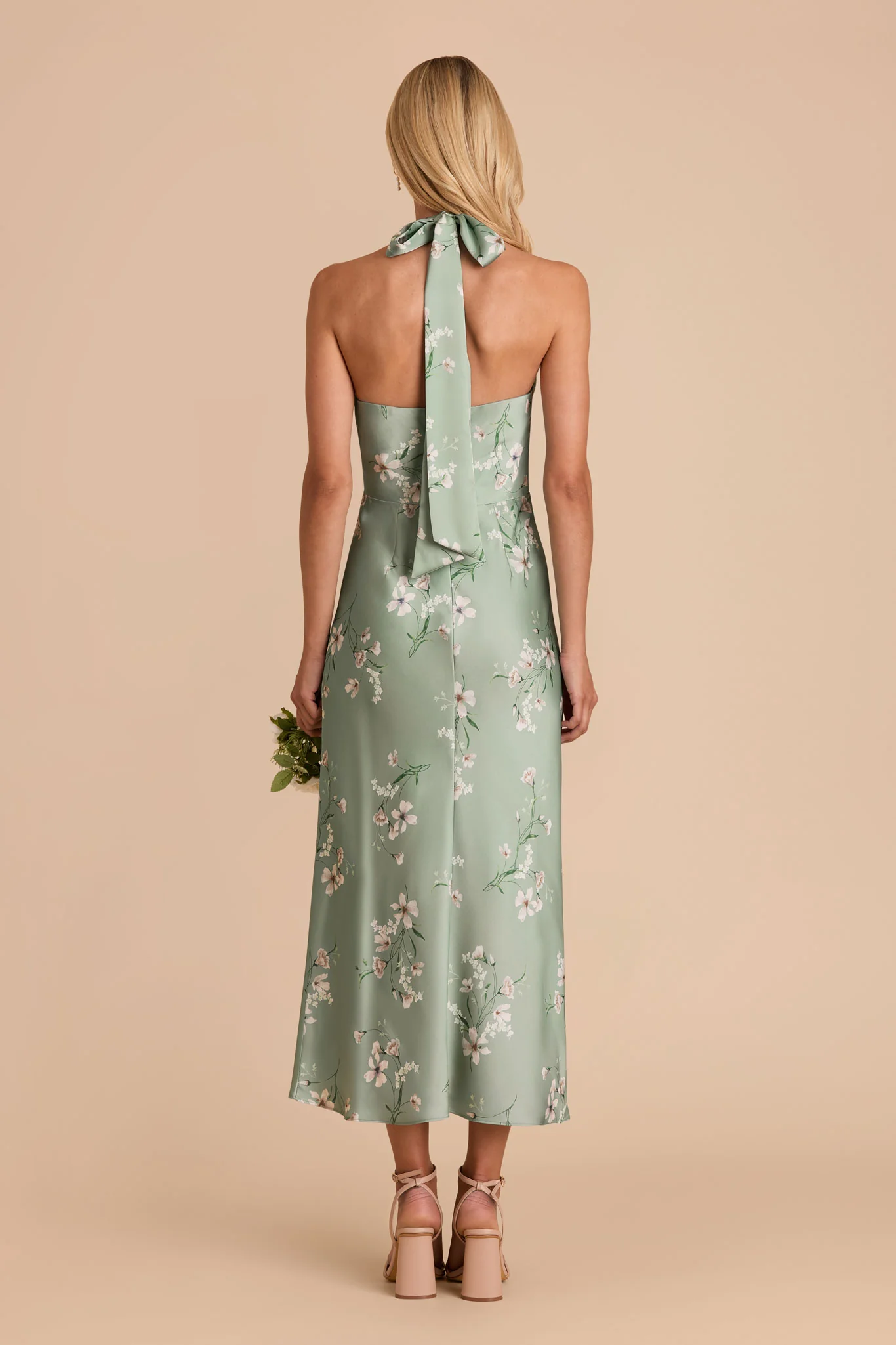 Monique Matte Satin Dress - Sage Le Fleur - Image 4