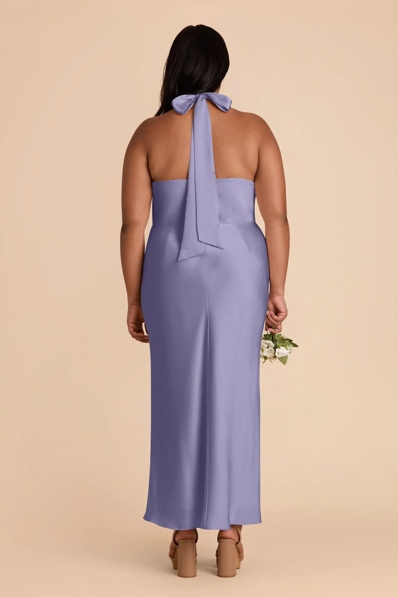 Monique Matte Satin Dress - Wisteria - Image 9