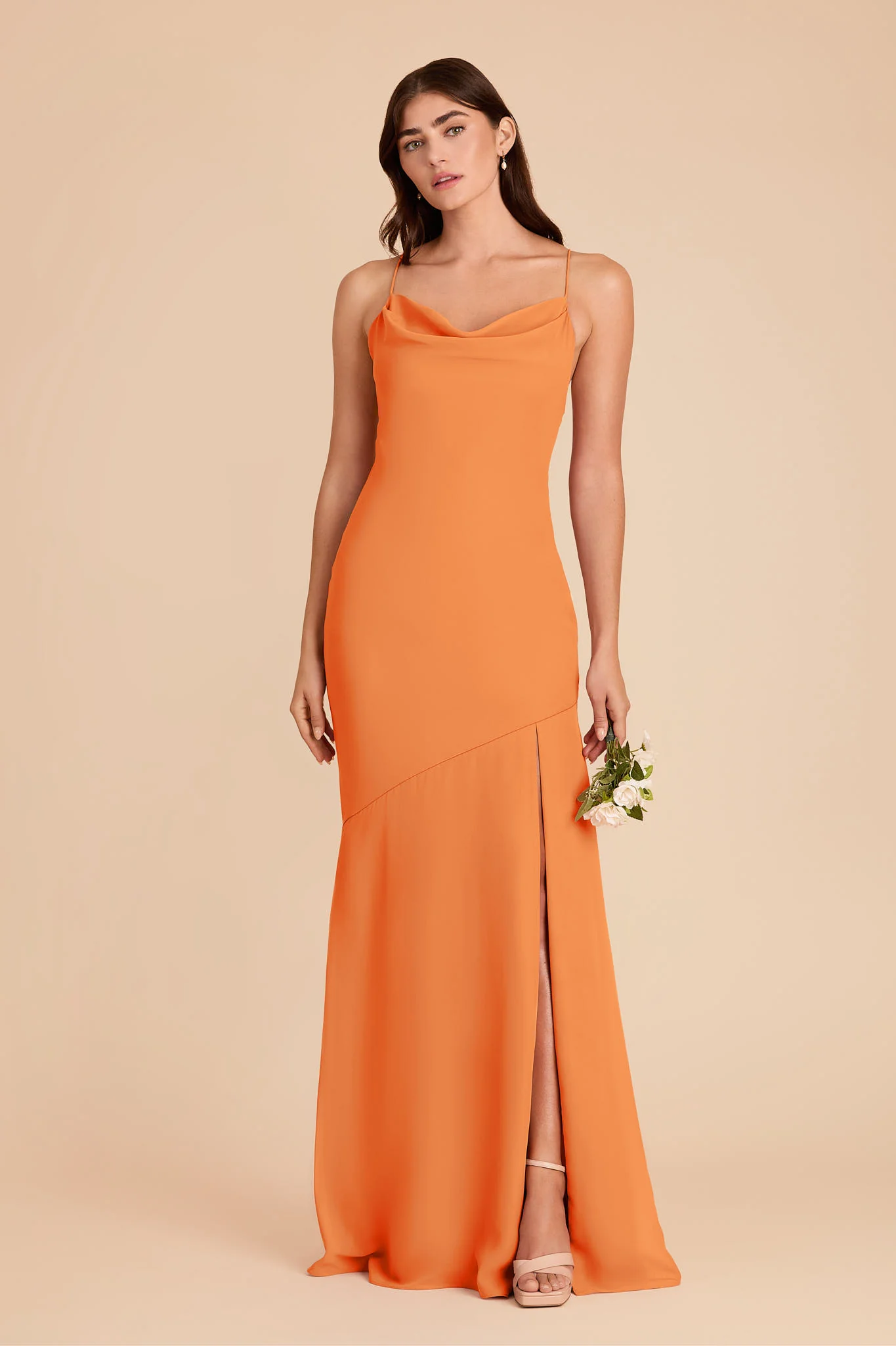 Olivia Chiffon Dress - Apricot