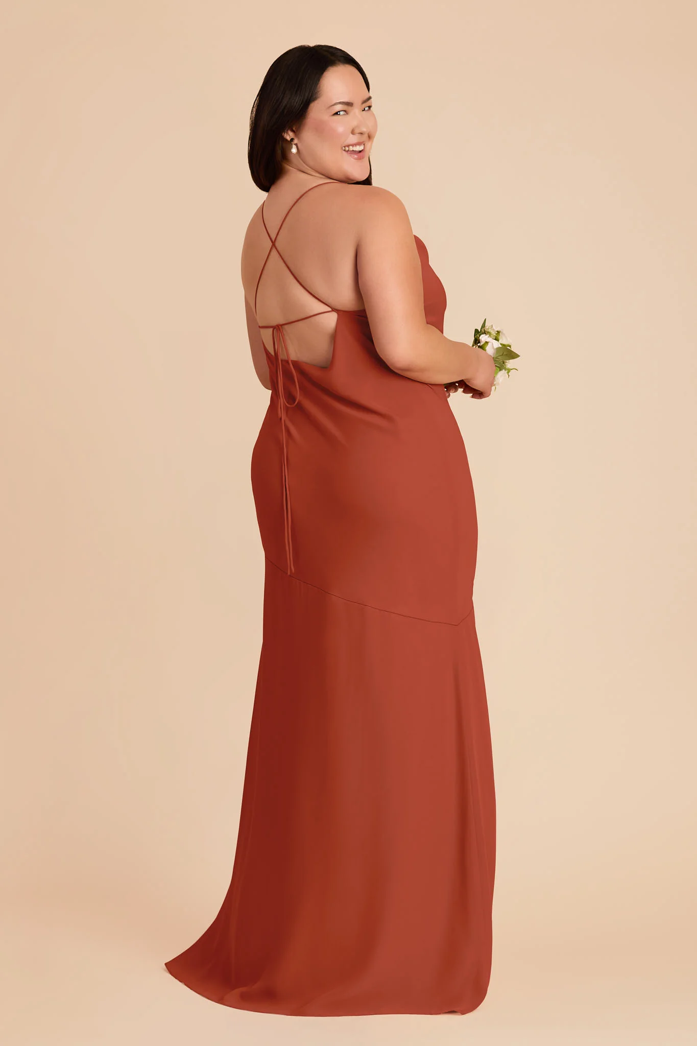 Olivia Chiffon Dress - Auburn - Image 7