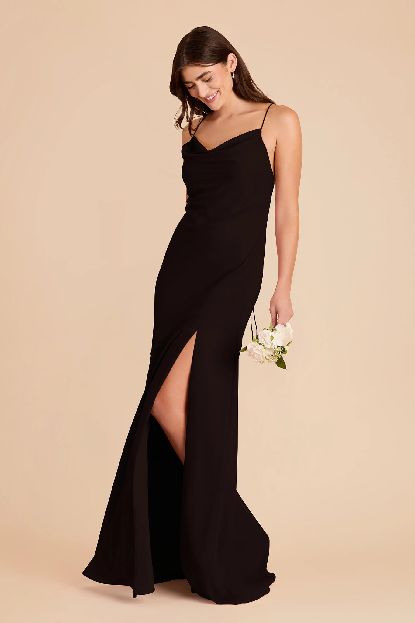 Olivia Chiffon Dress - Black - Image 2