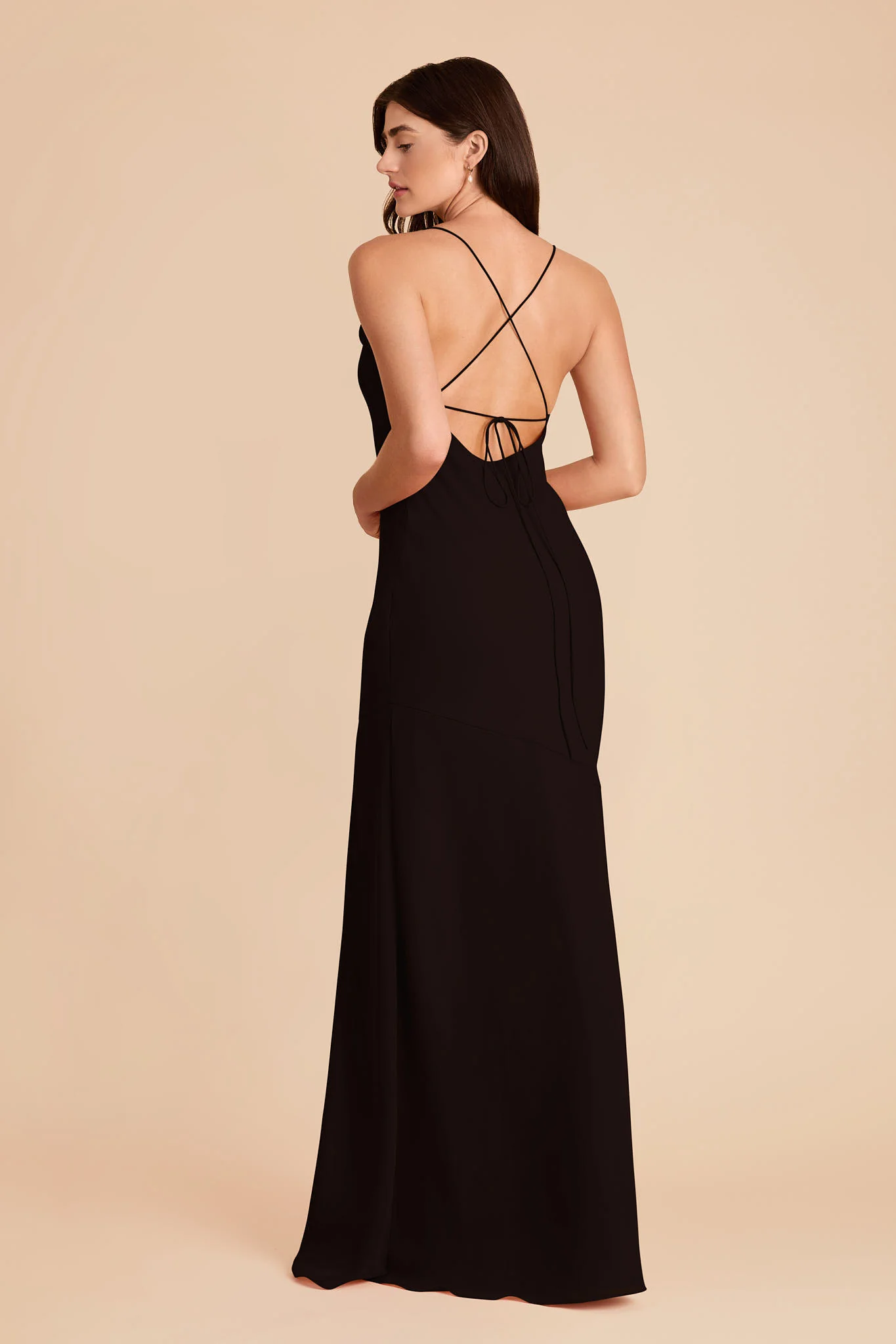 Olivia Chiffon Dress - Black - Image 3