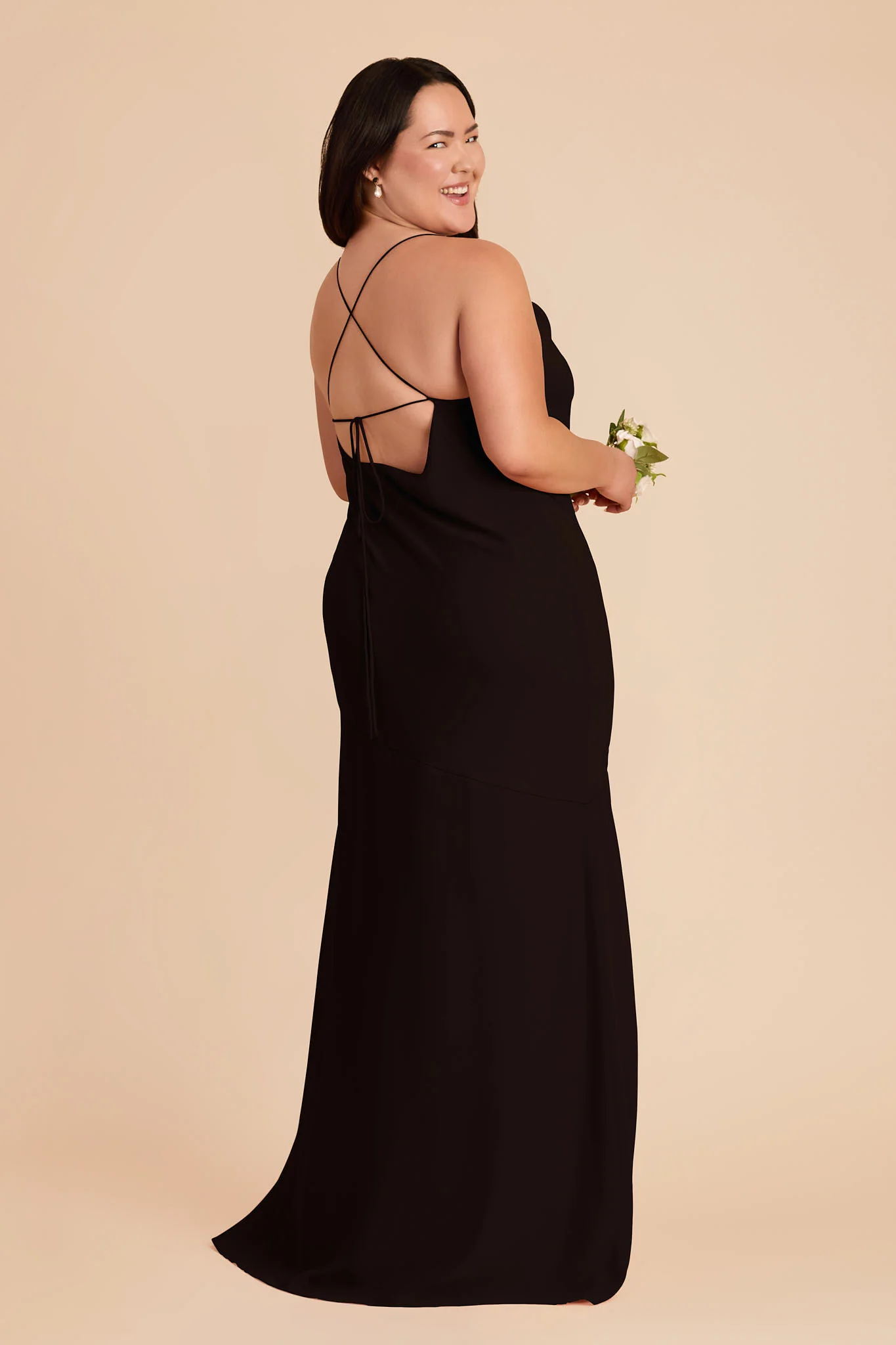 Olivia Chiffon Dress - Black - Image 7