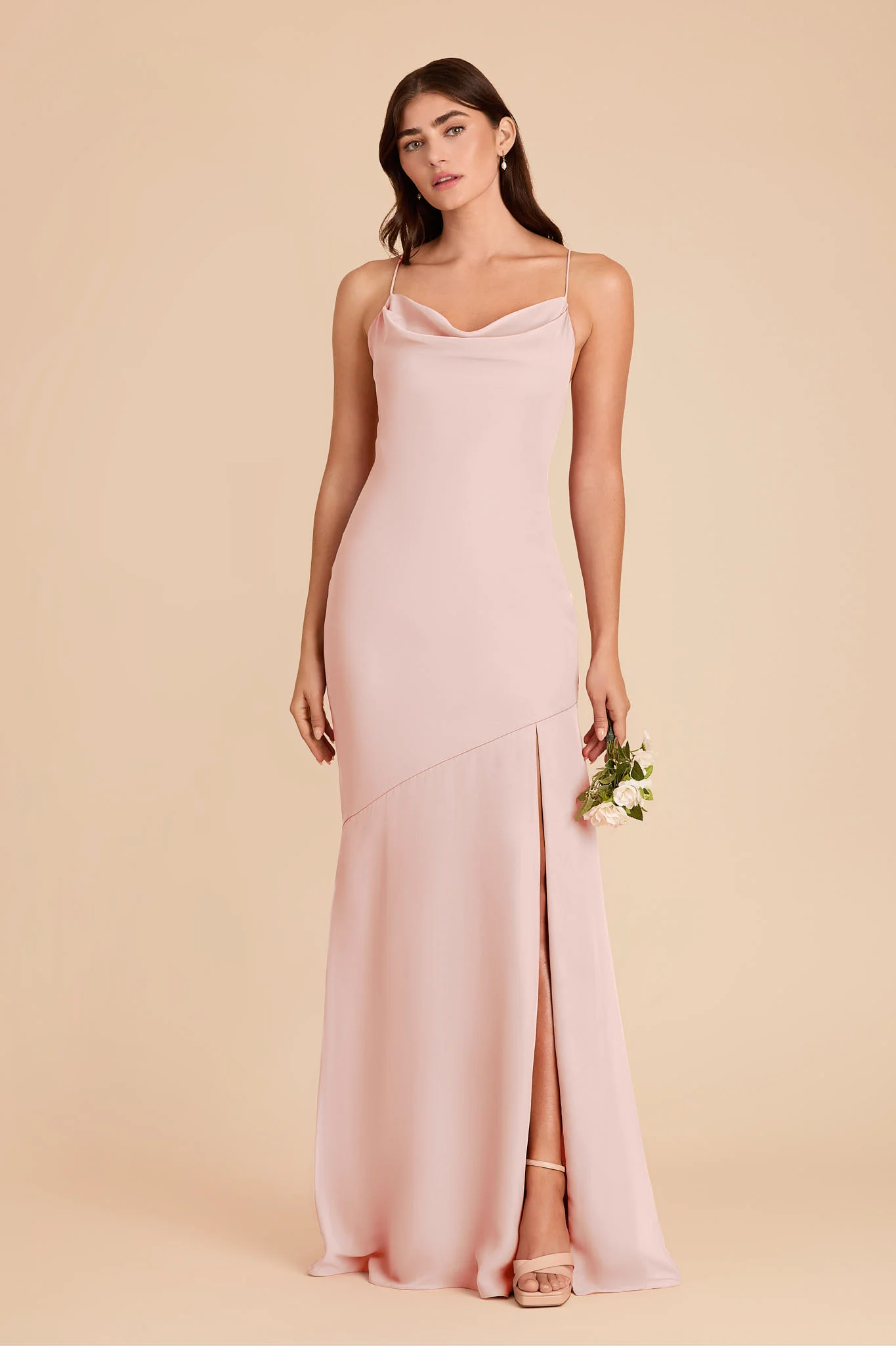Olivia Chiffon Dress - Blush Pink