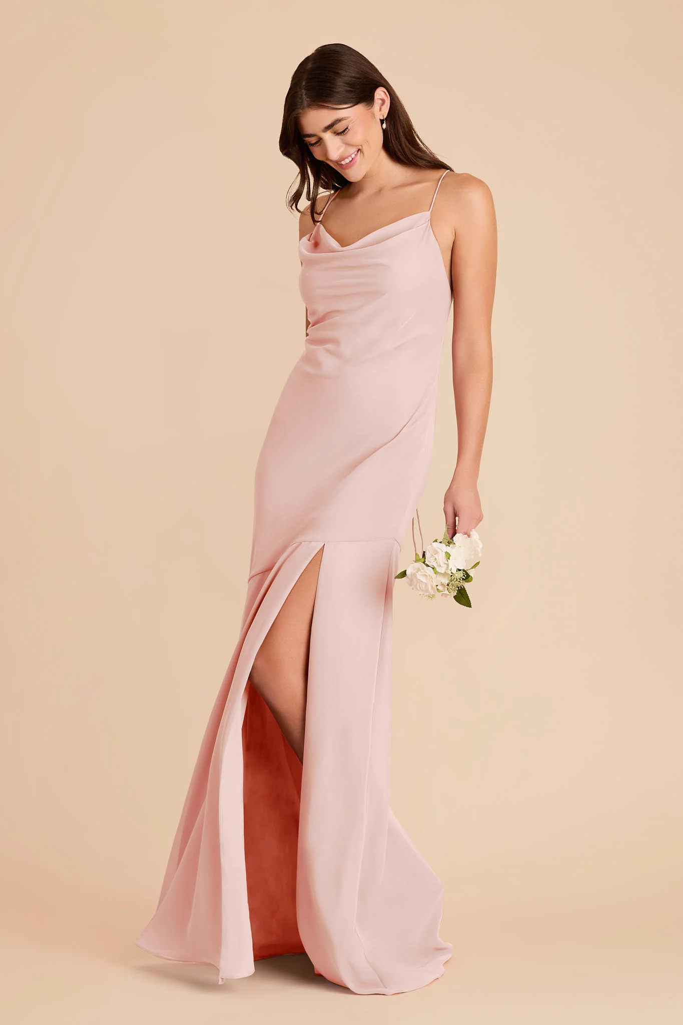 Olivia Chiffon Dress - Blush Pink - Image 2