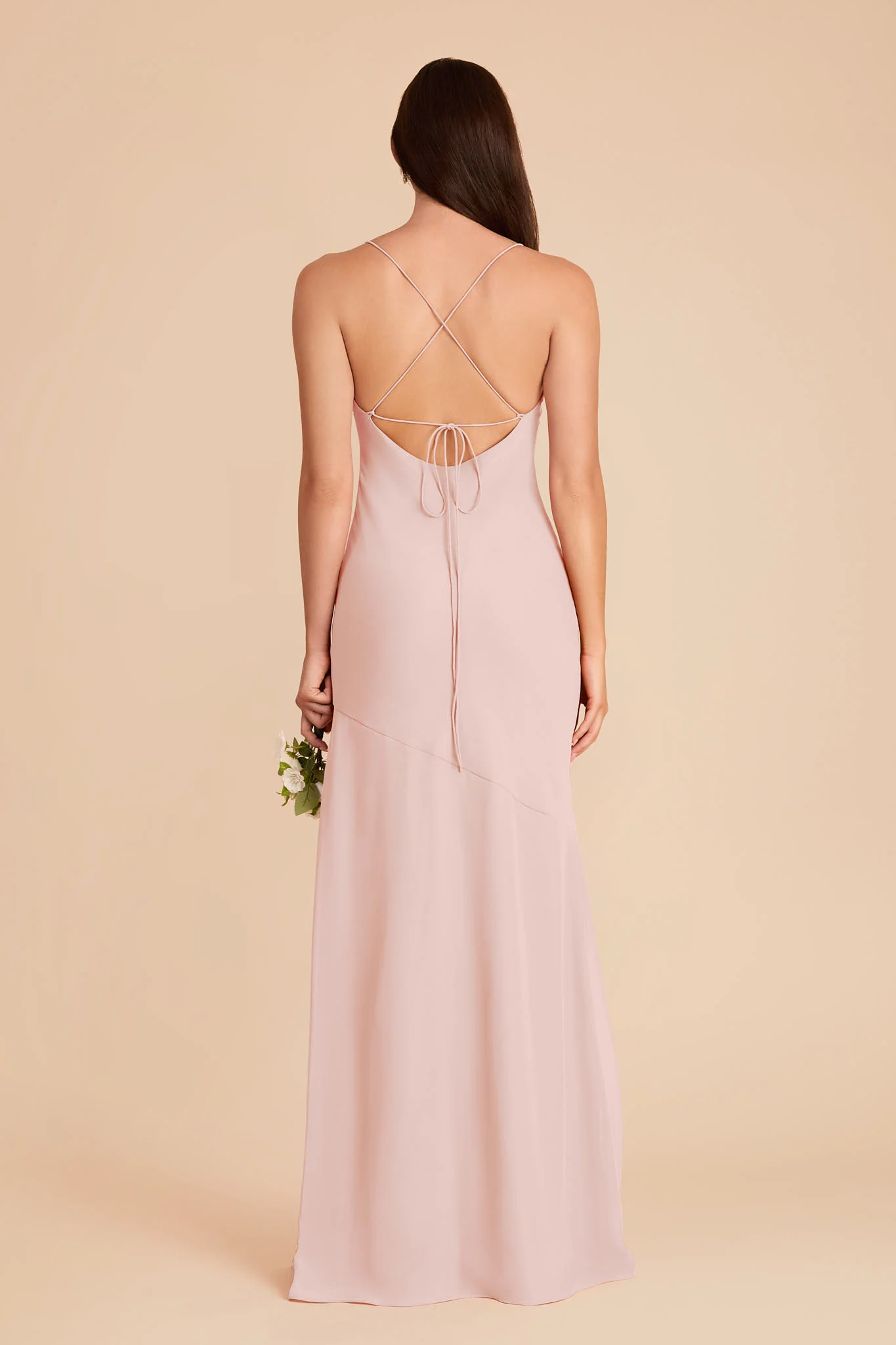 Olivia Chiffon Dress - Blush Pink - Image 4