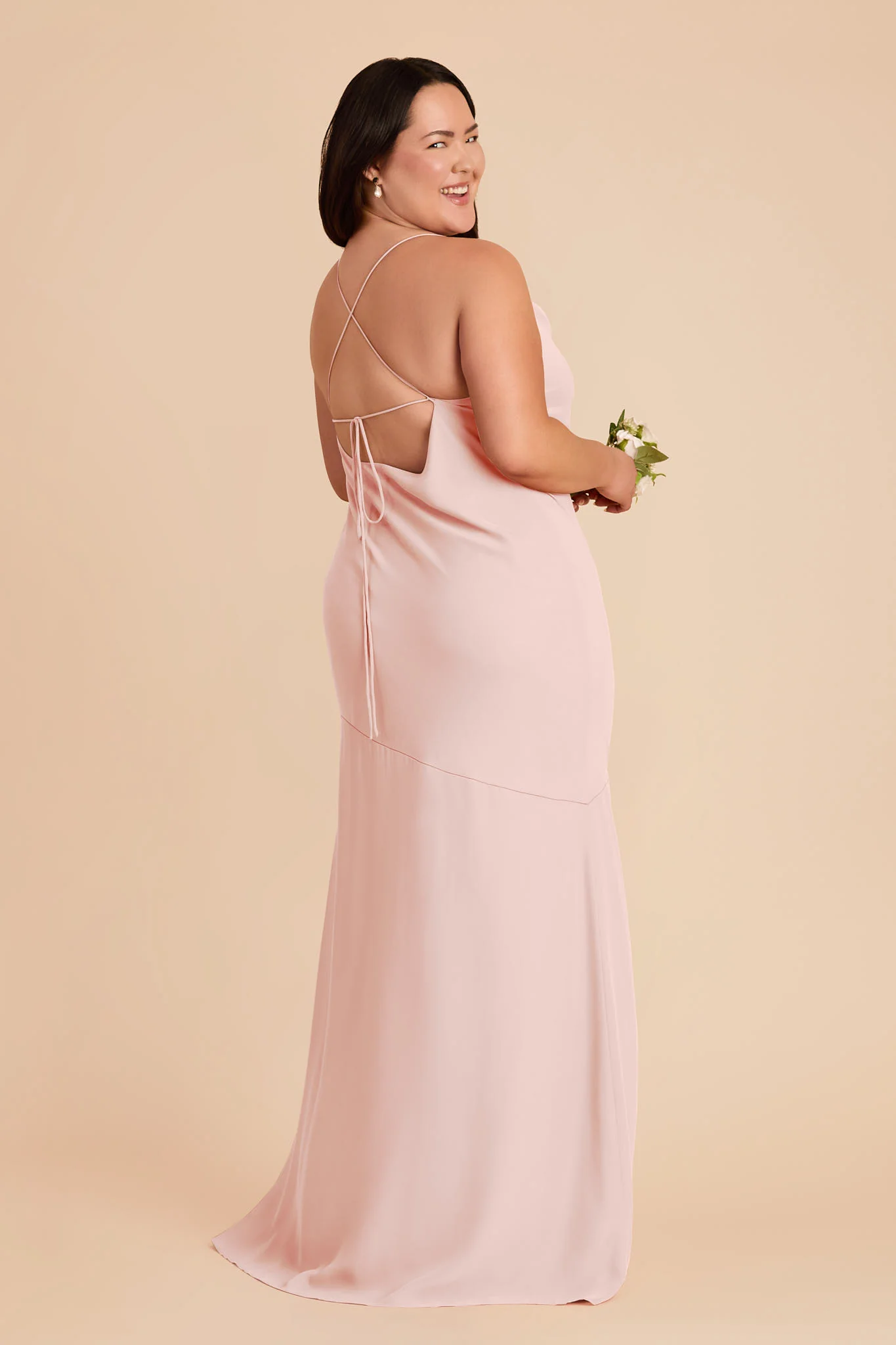 Olivia Chiffon Dress - Blush Pink - Image 7