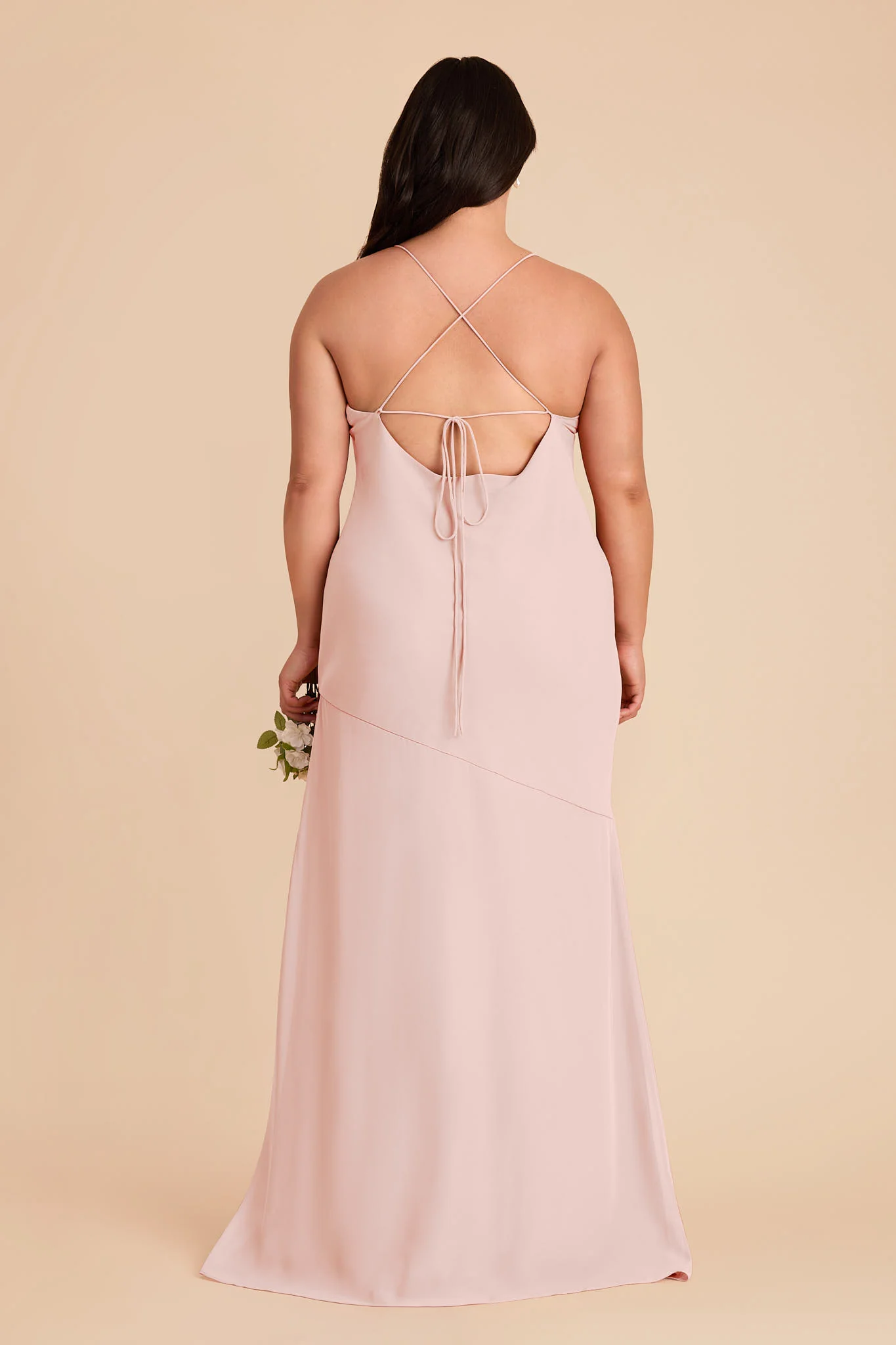 Olivia Chiffon Dress - Blush Pink - Image 8