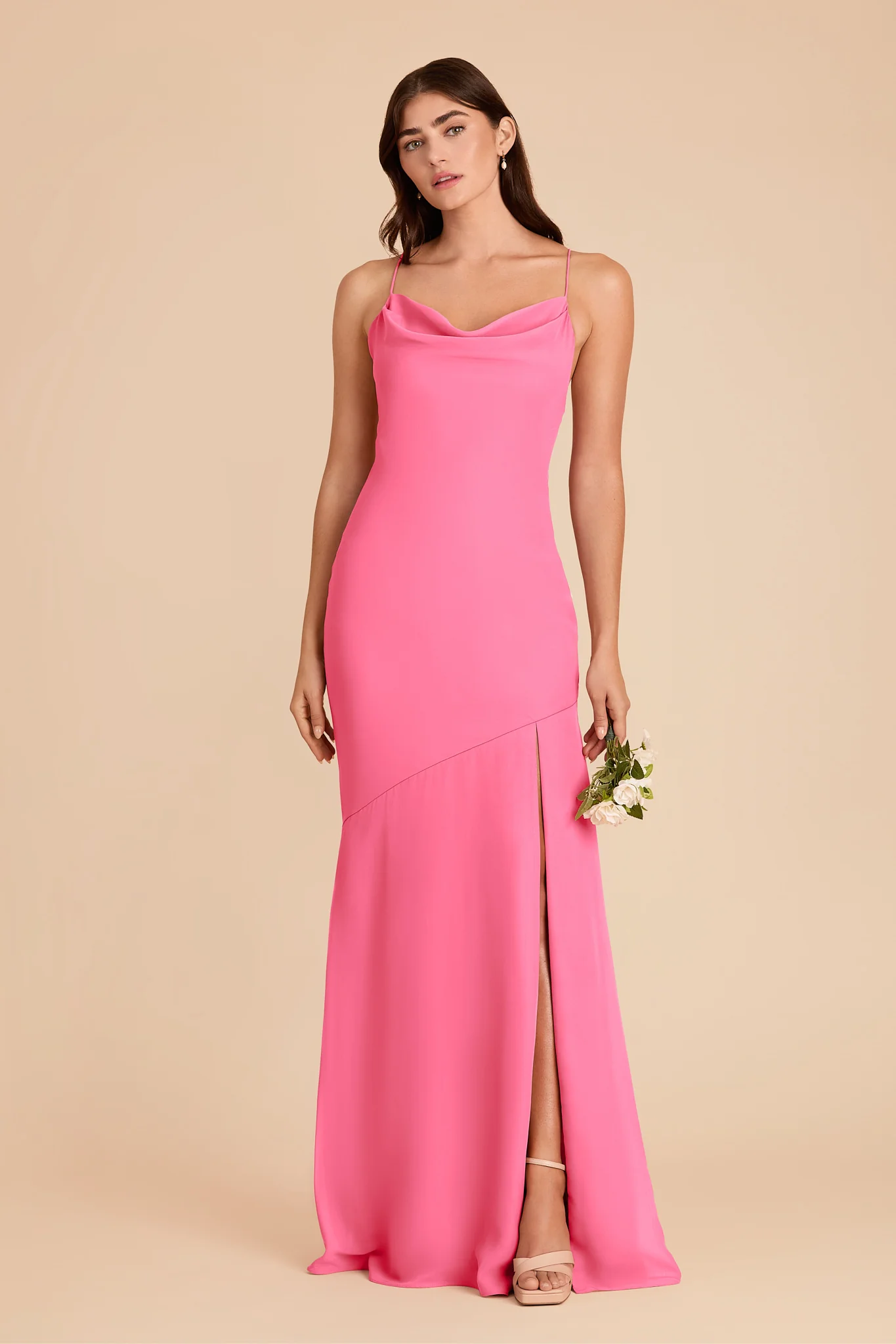 Olivia Chiffon Dress - Bon Bon Pink