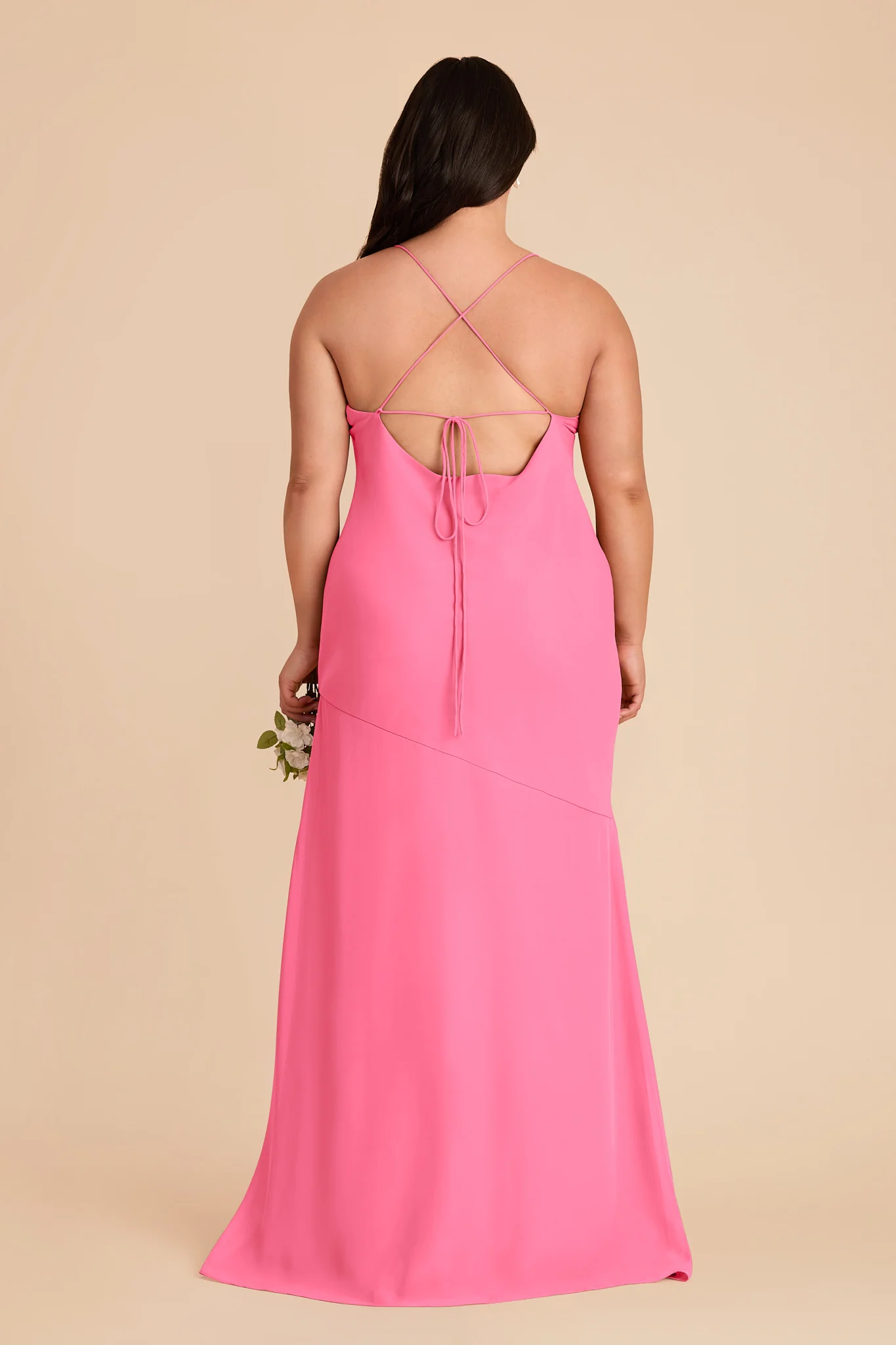 Olivia Chiffon Dress - Bon Bon Pink - Image 8
