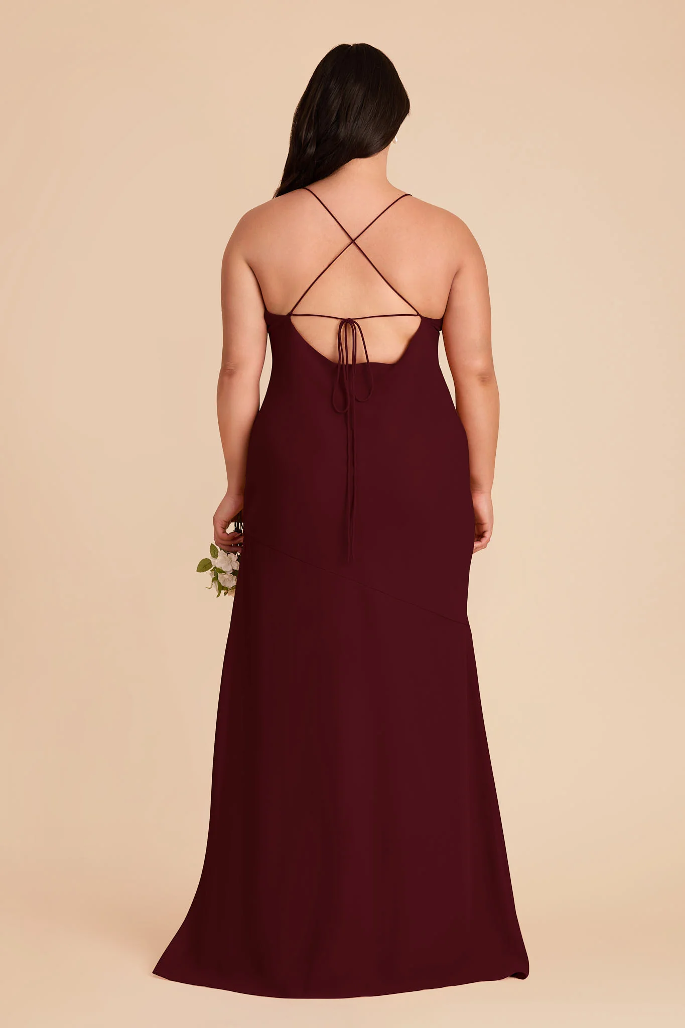 Olivia Chiffon Dress - Cabernet - Image 8