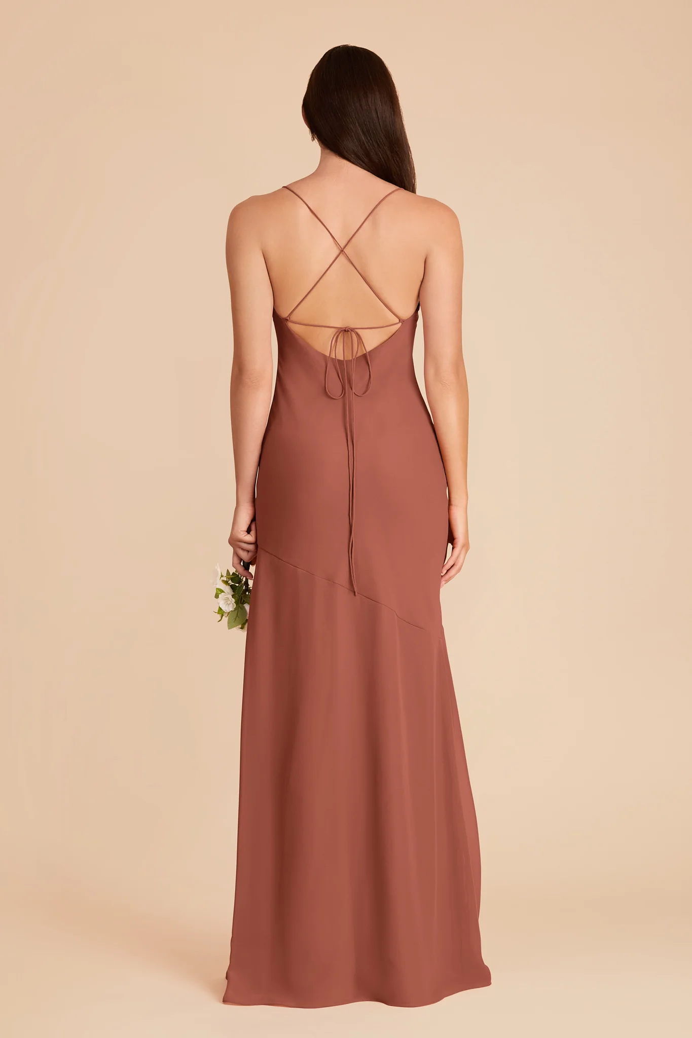 Olivia Chiffon Dress - Desert Rose - Image 5