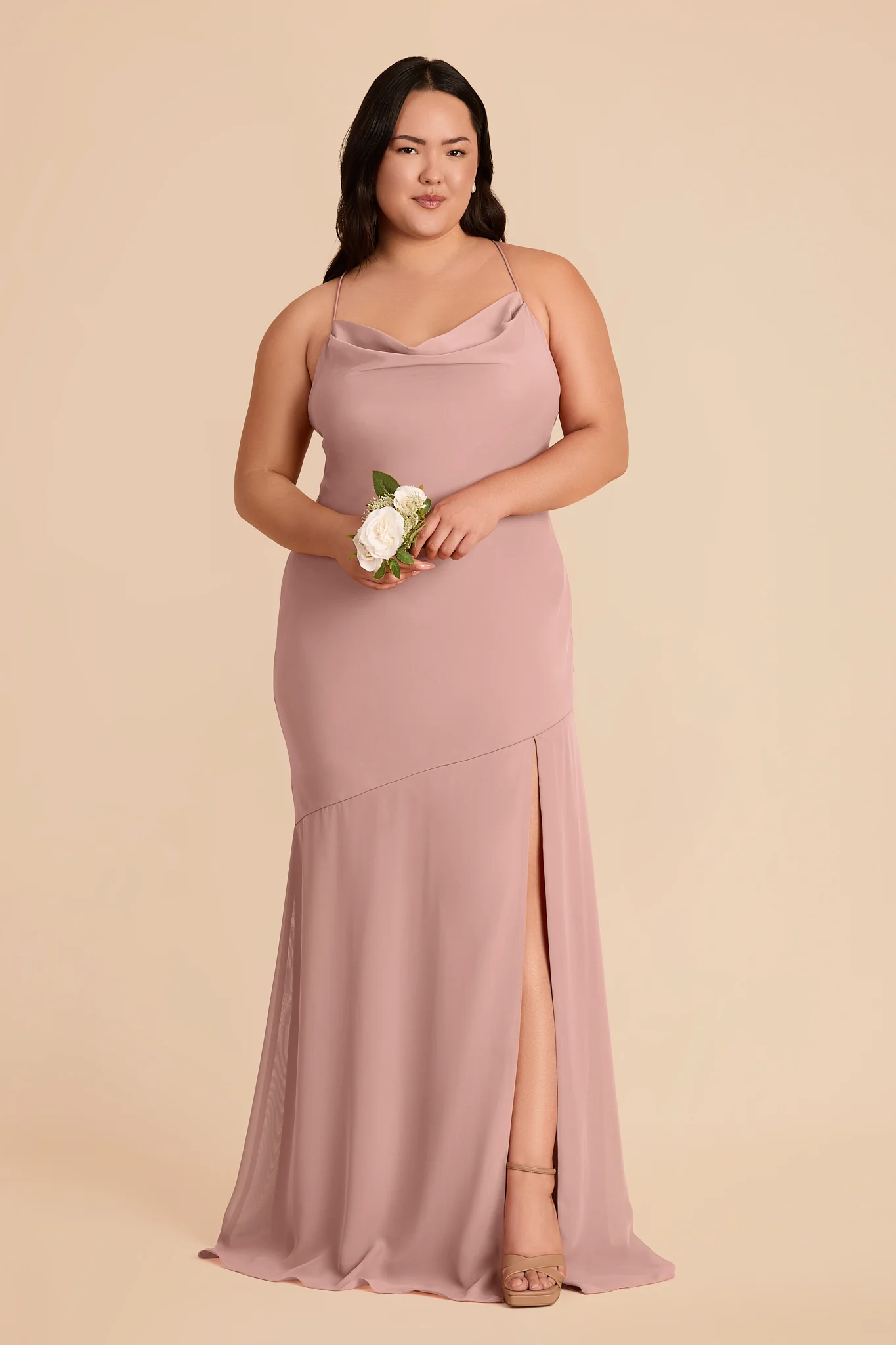 Olivia Chiffon Dress - English Rose - Image 6