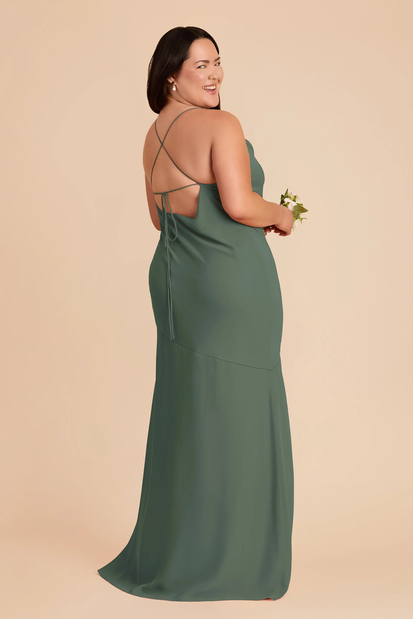 Olivia Chiffon Dress - Eucalyptus - Image 7