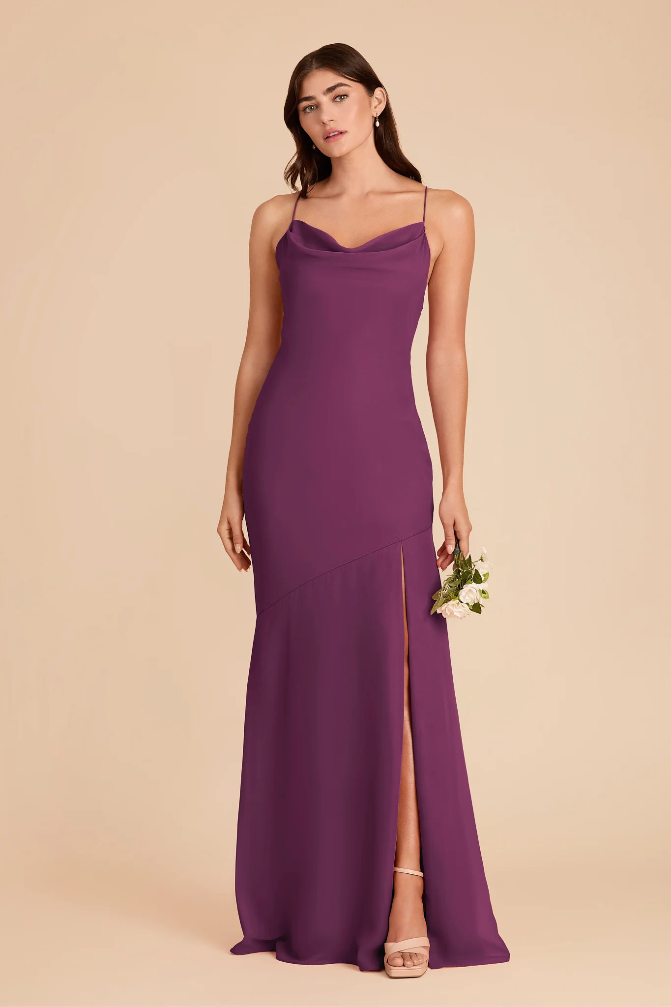 Olivia Chiffon Dress - Fig