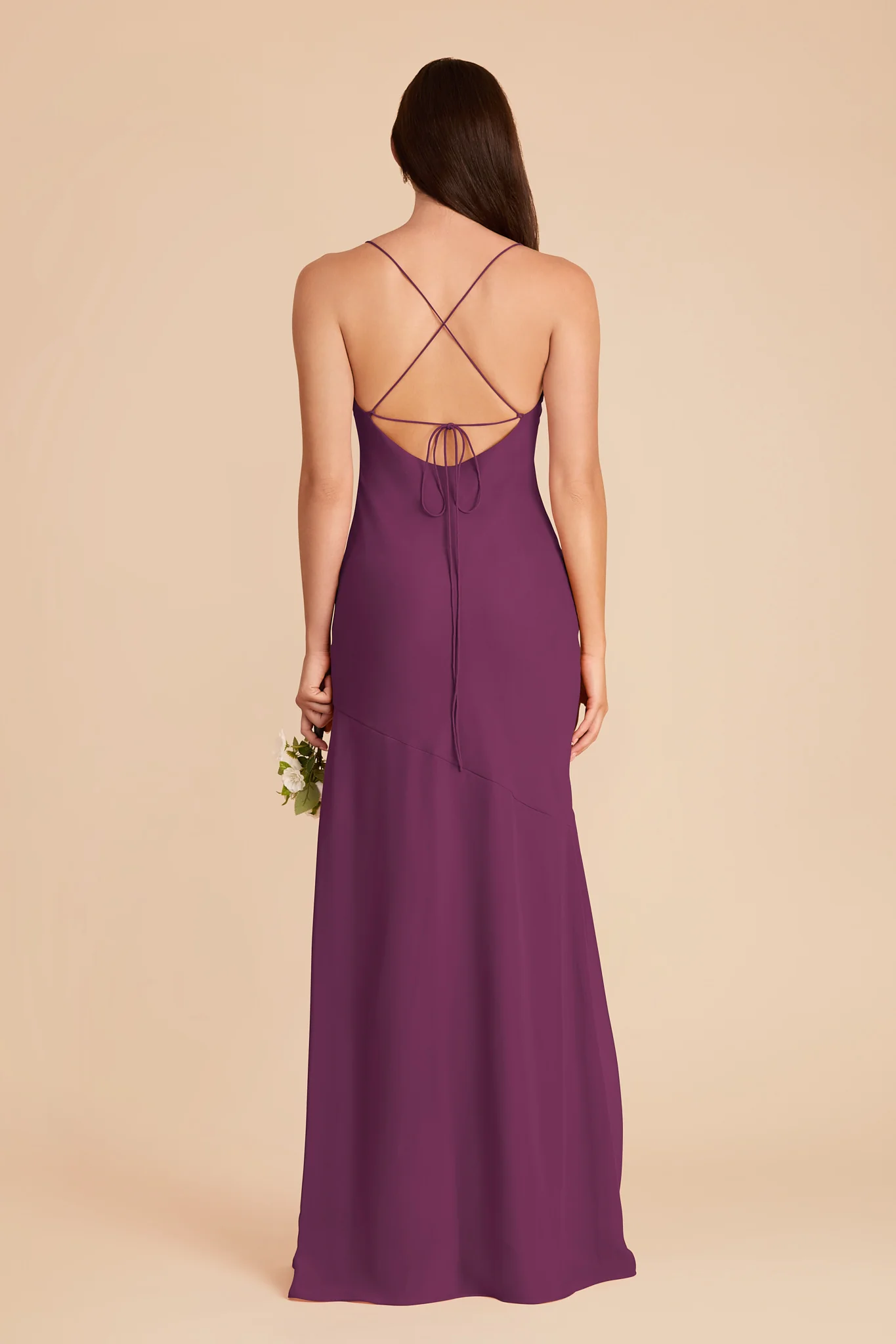 Olivia Chiffon Dress - Fig - Image 5