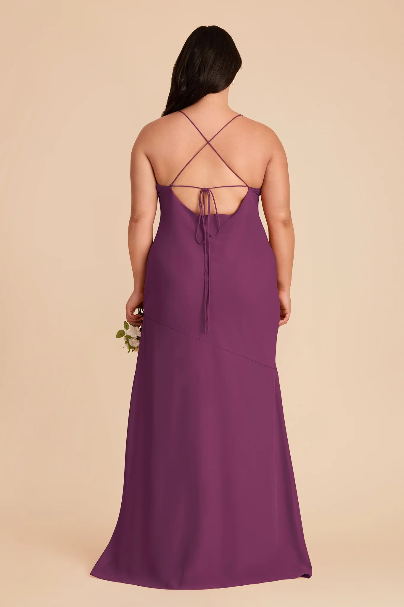 Olivia Chiffon Dress - Fig - Image 8