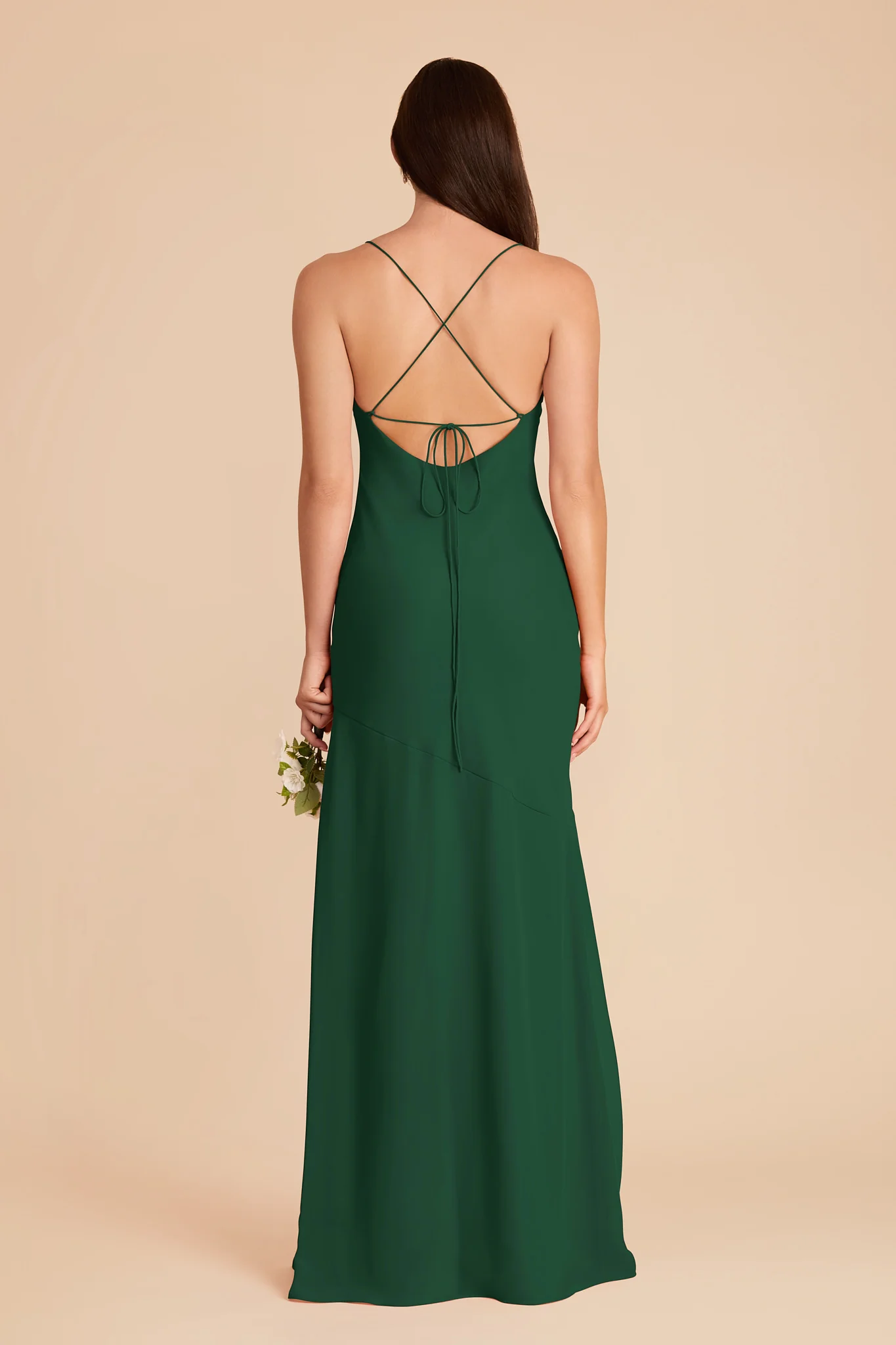 Olivia Chiffon Dress - Forest Green - Image 5