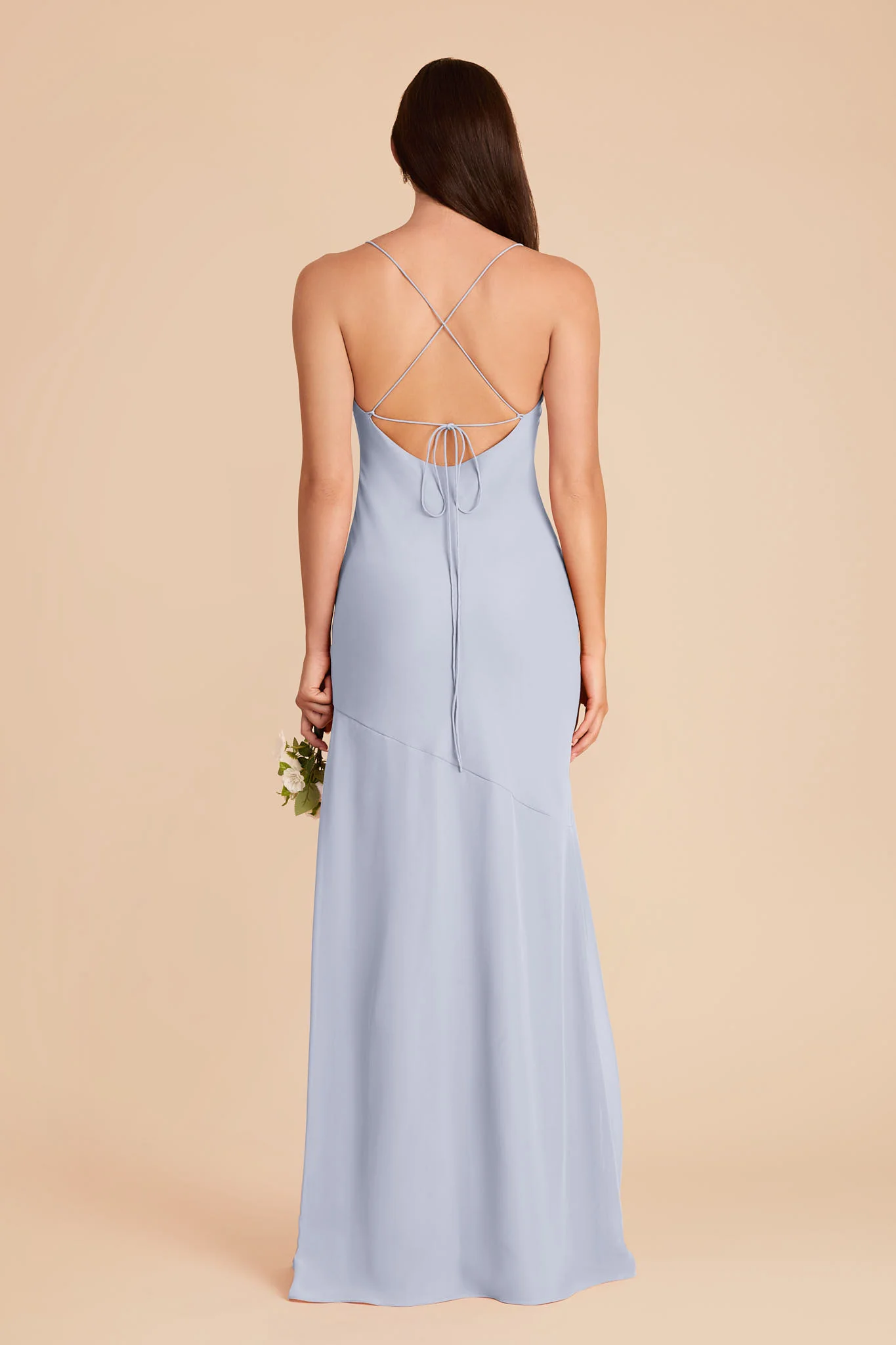 Olivia Chiffon Dress - Ice Blue - Image 5