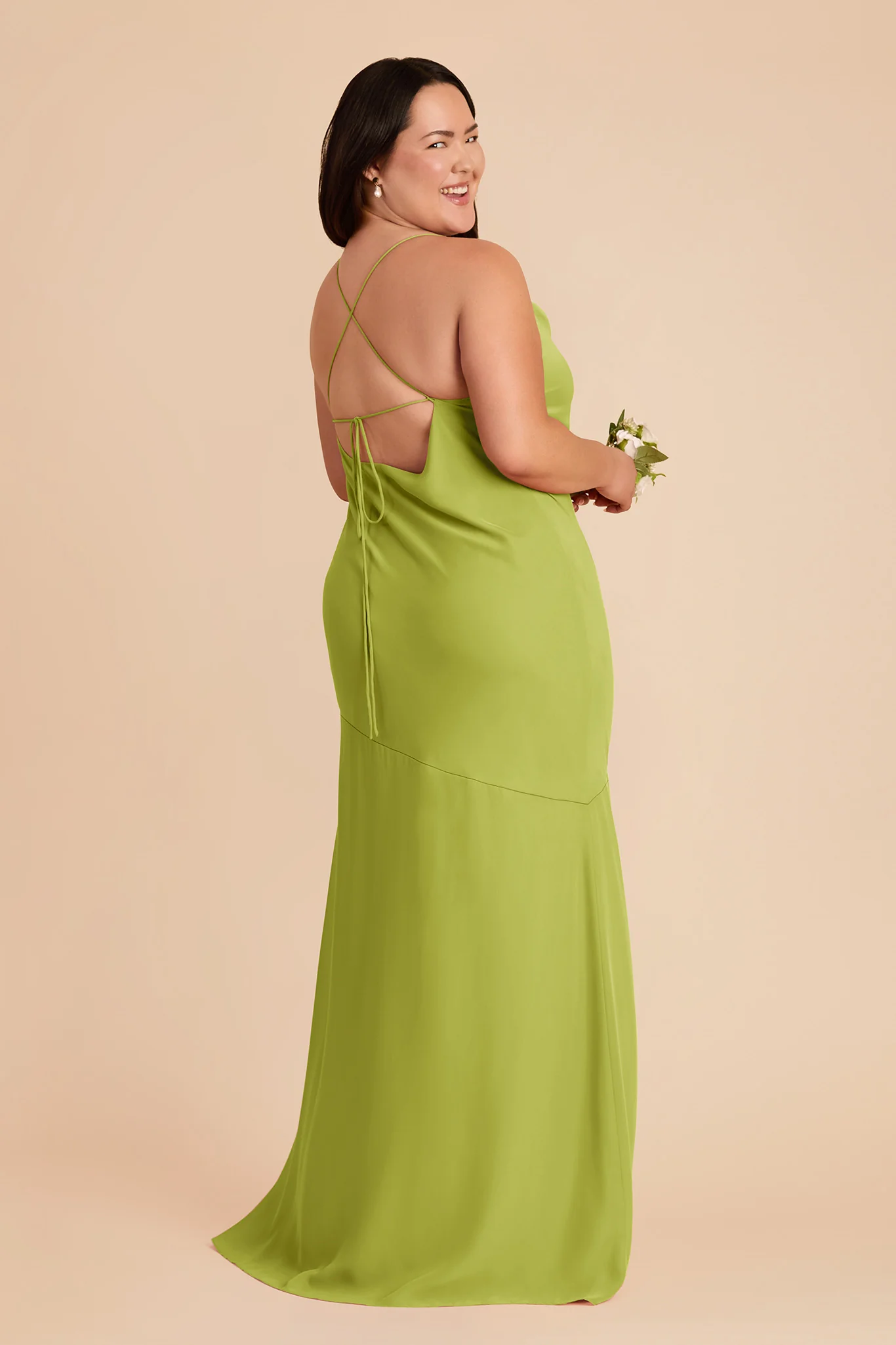 Olivia Chiffon Dress - Matcha - Image 7