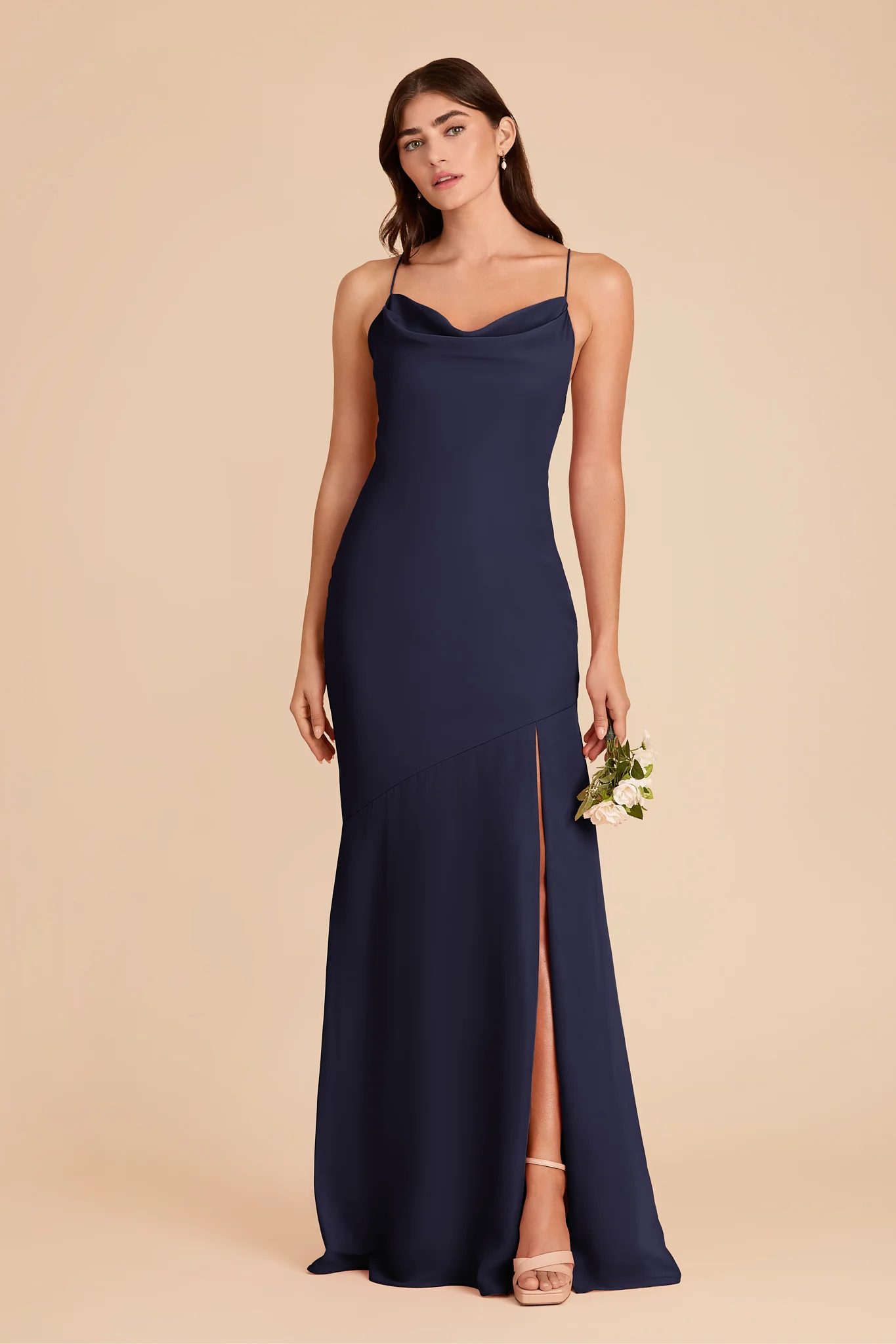 Olivia Chiffon Dress - Navy