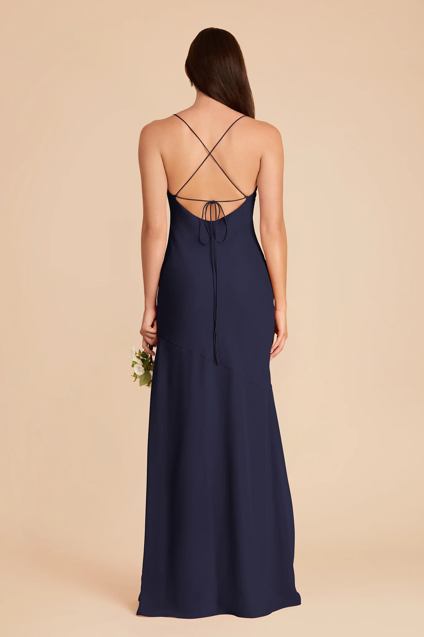 Olivia Chiffon Dress - Navy - Image 5