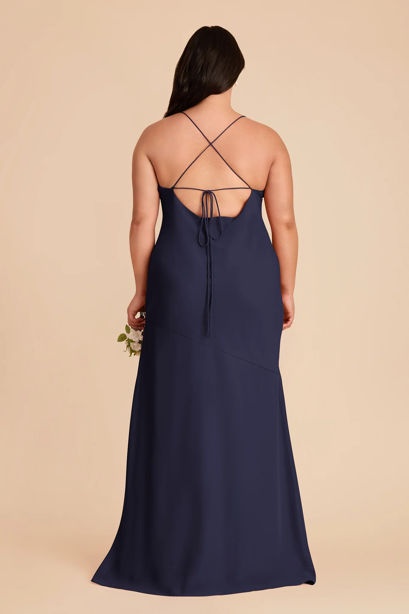 Olivia Chiffon Dress - Navy - Image 8