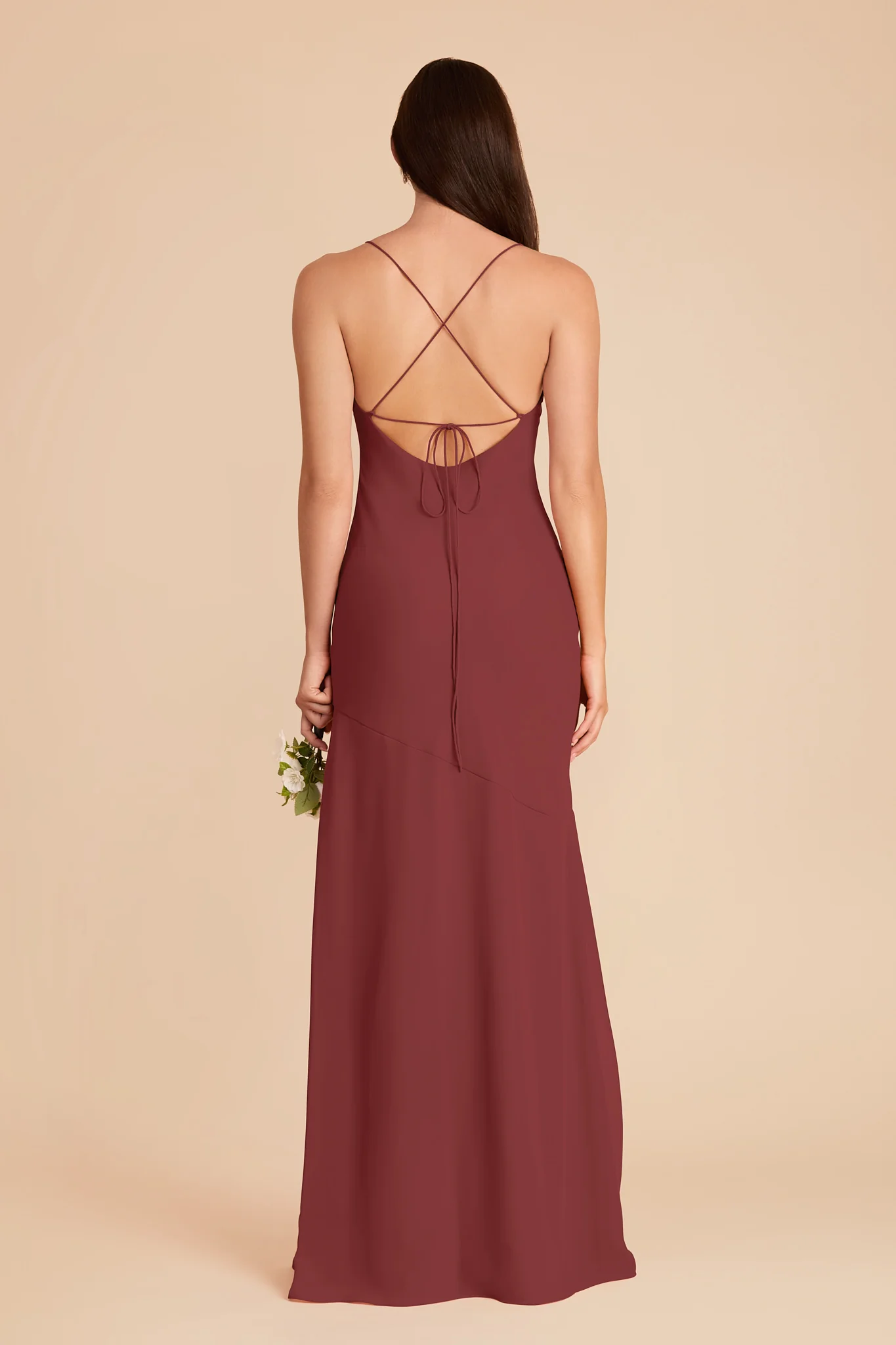 Olivia Chiffon Dress - Rosewood - Image 5