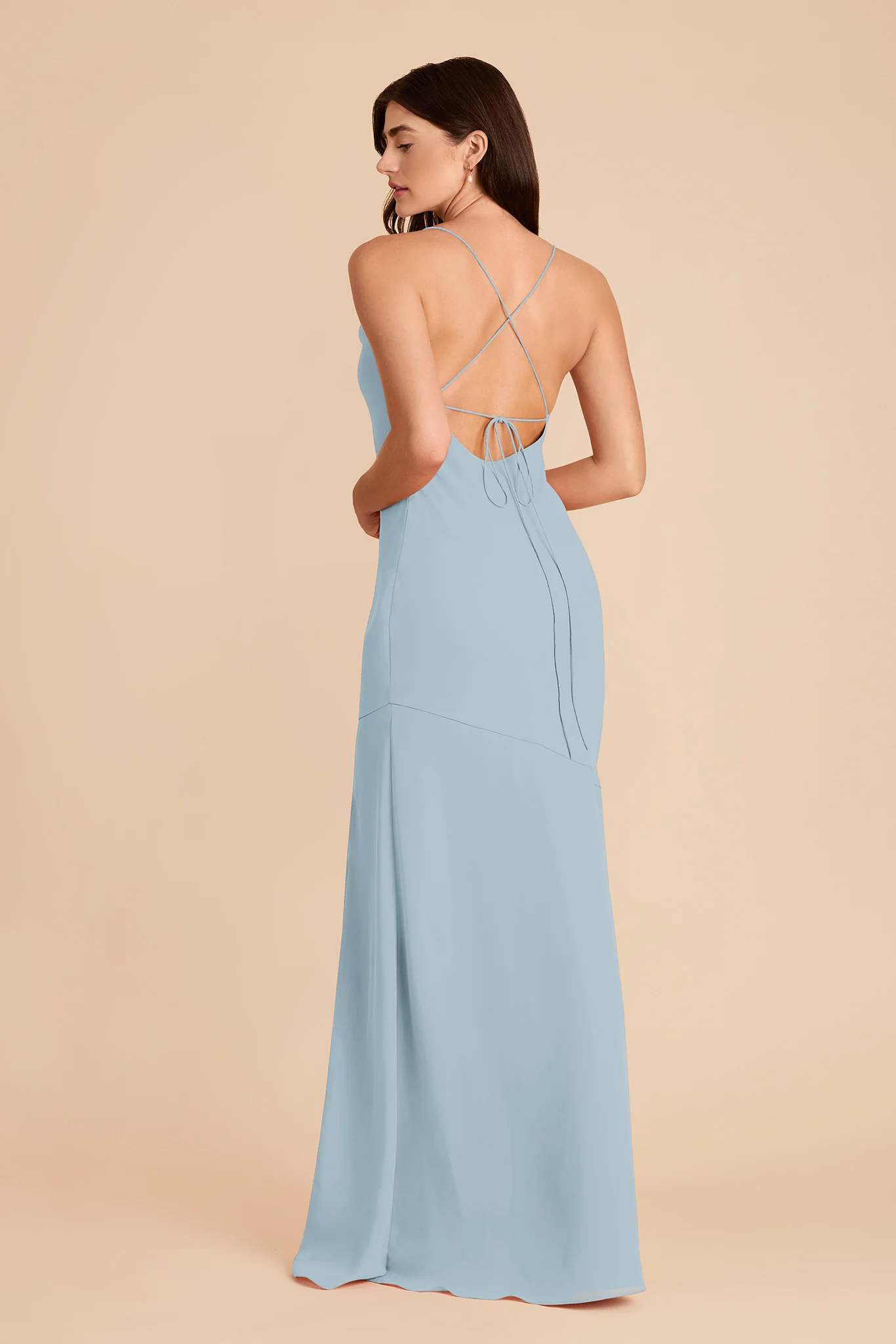 Olivia Chiffon Dress - Sky Blue - Image 4