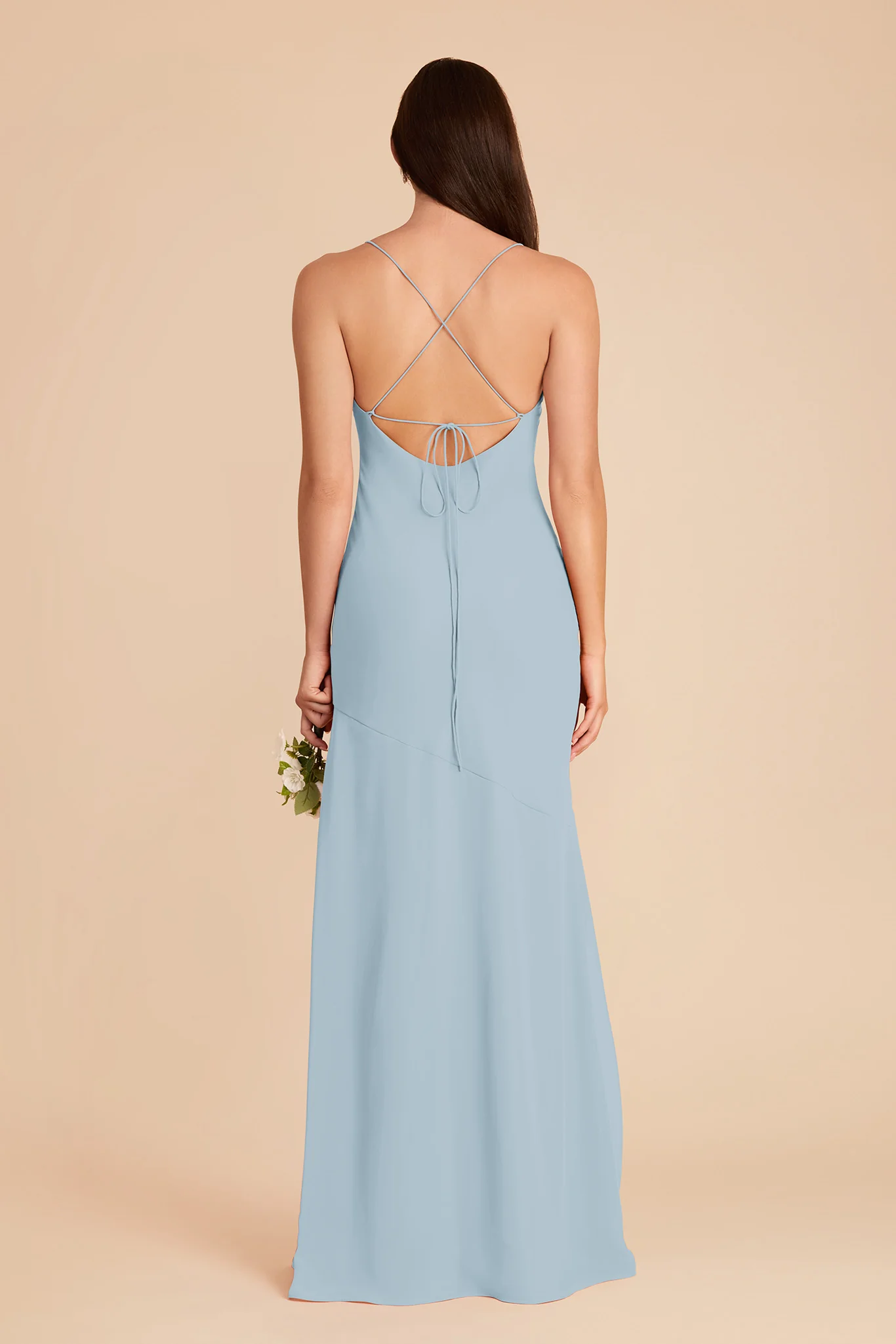 Olivia Chiffon Dress - Sky Blue - Image 5