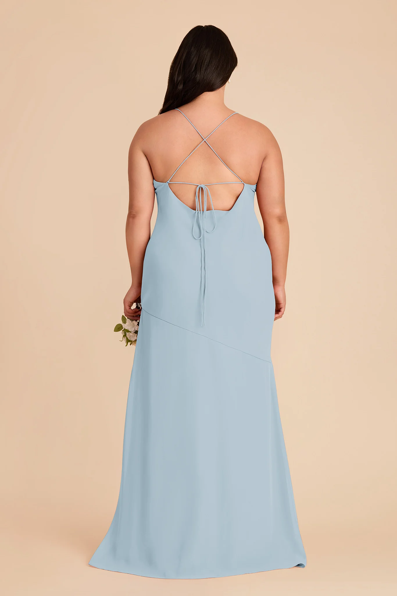 Olivia Chiffon Dress - Sky Blue - Image 8