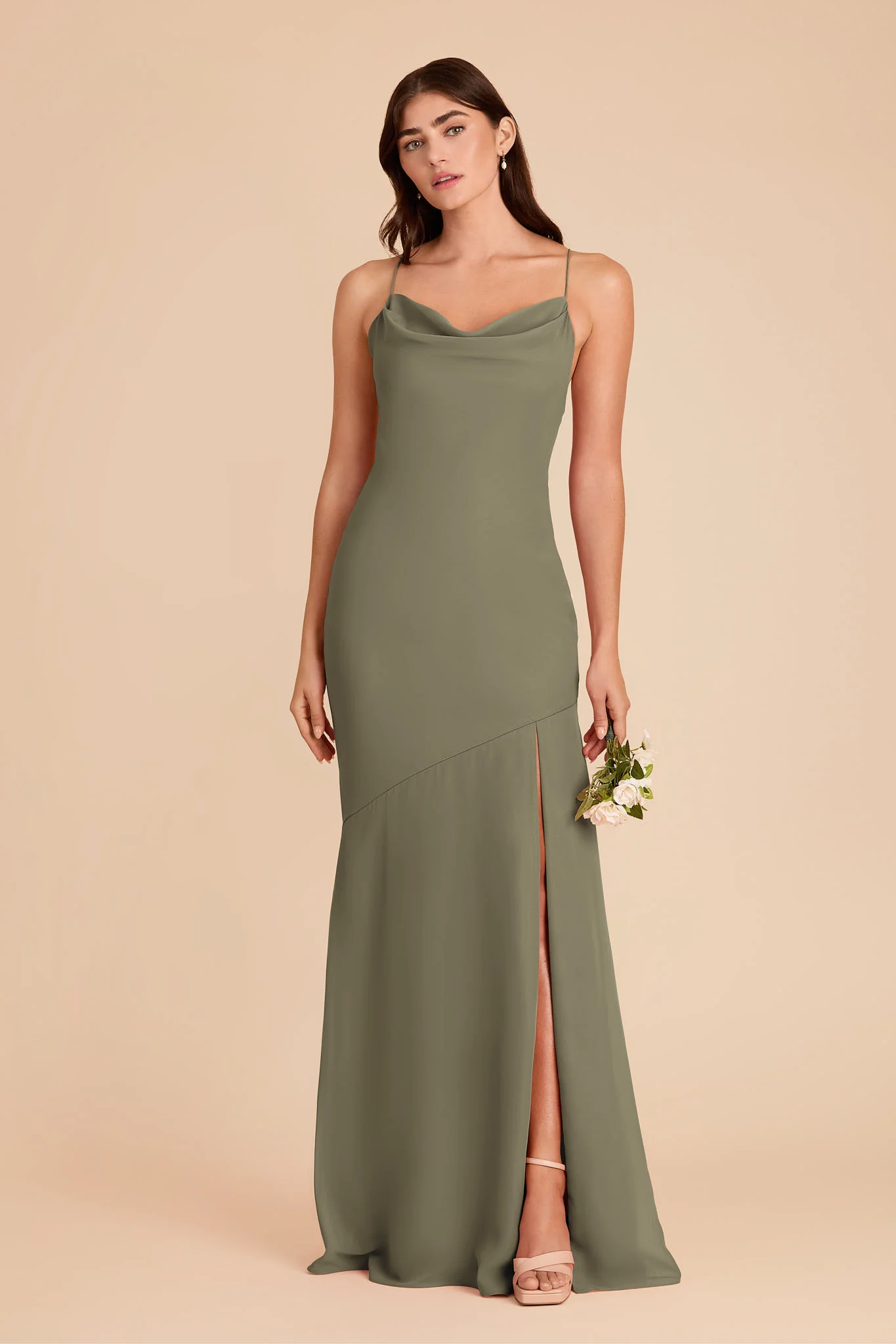 Olivia Chiffon Dress - Thyme