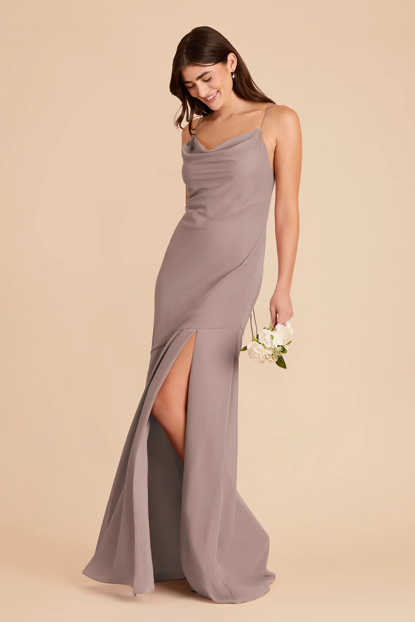 Olivia Chiffon Dress - Toffee - Image 3